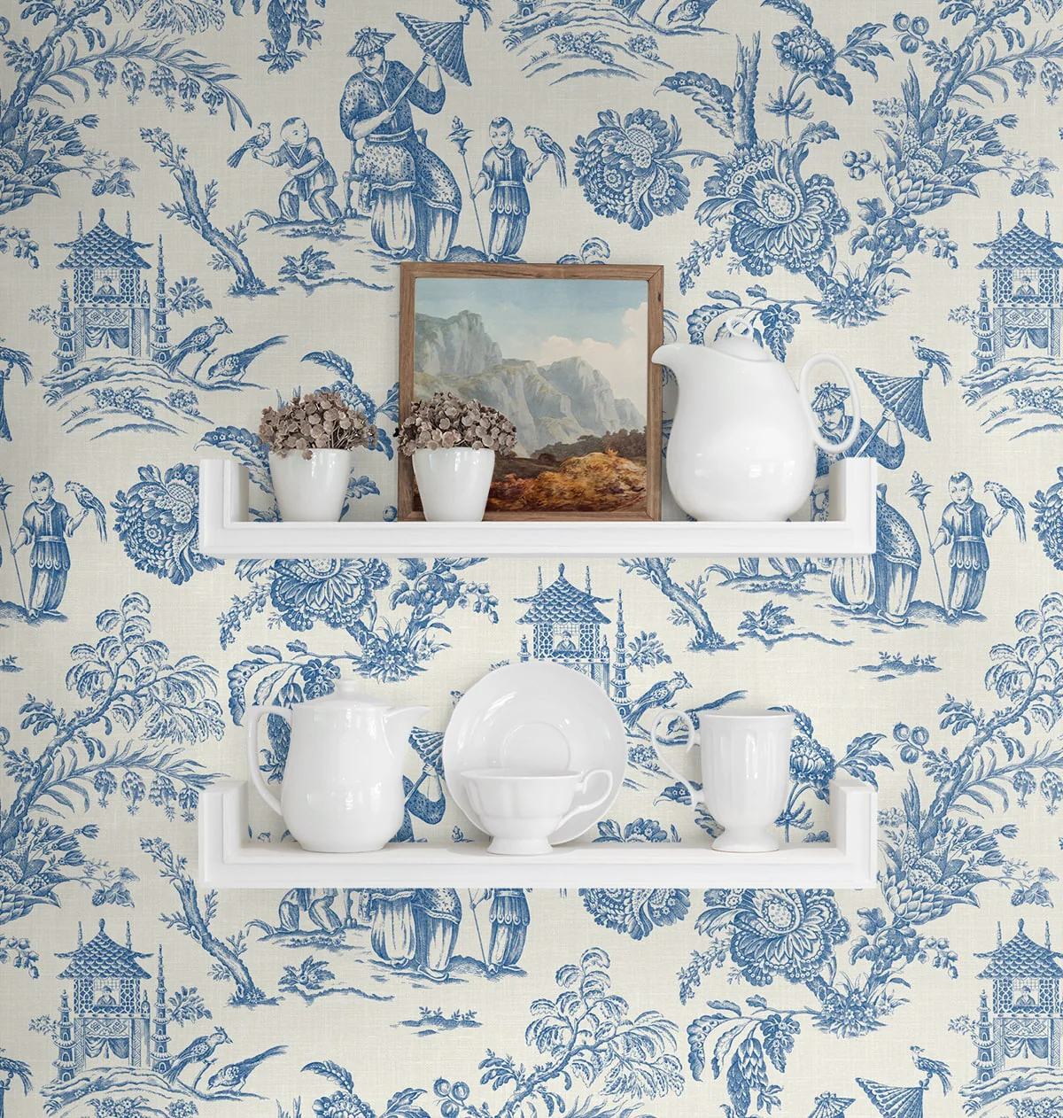 French Country Colette Chinoiserie Unpasted Wallpaper - Image 21