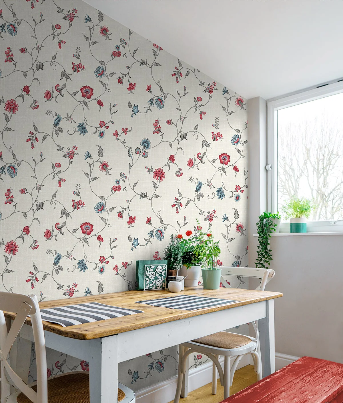 French Country Florale Trail Unpasted Wallpaper - Image 2