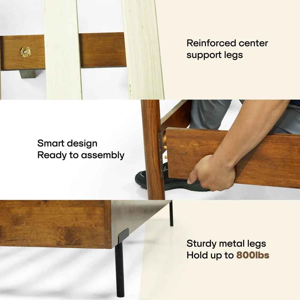 Frida Deluxe Solid Wood Bed Frame - Image 6