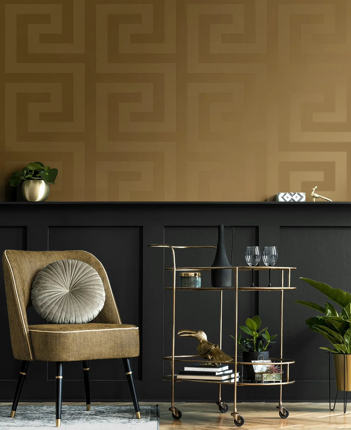 Geometric Maze Premium Peel and Stick Removable Wallpaper - Image 9
