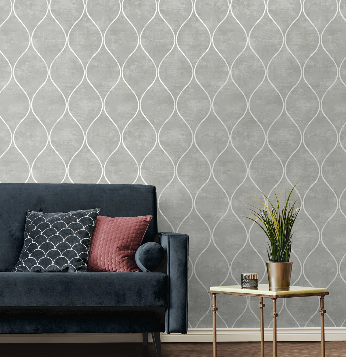 Geometric Textures Ellisse Ogee Unpasted Wallpaper - Image 9