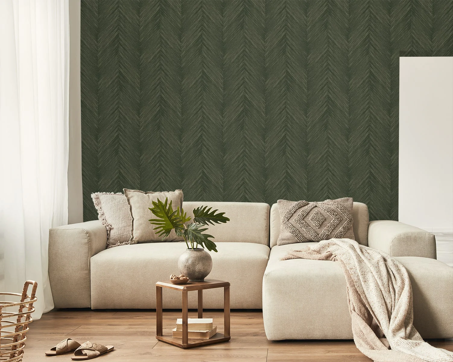 Geometric Textures Otto Chevron Unpasted Wallpaper - Image 10