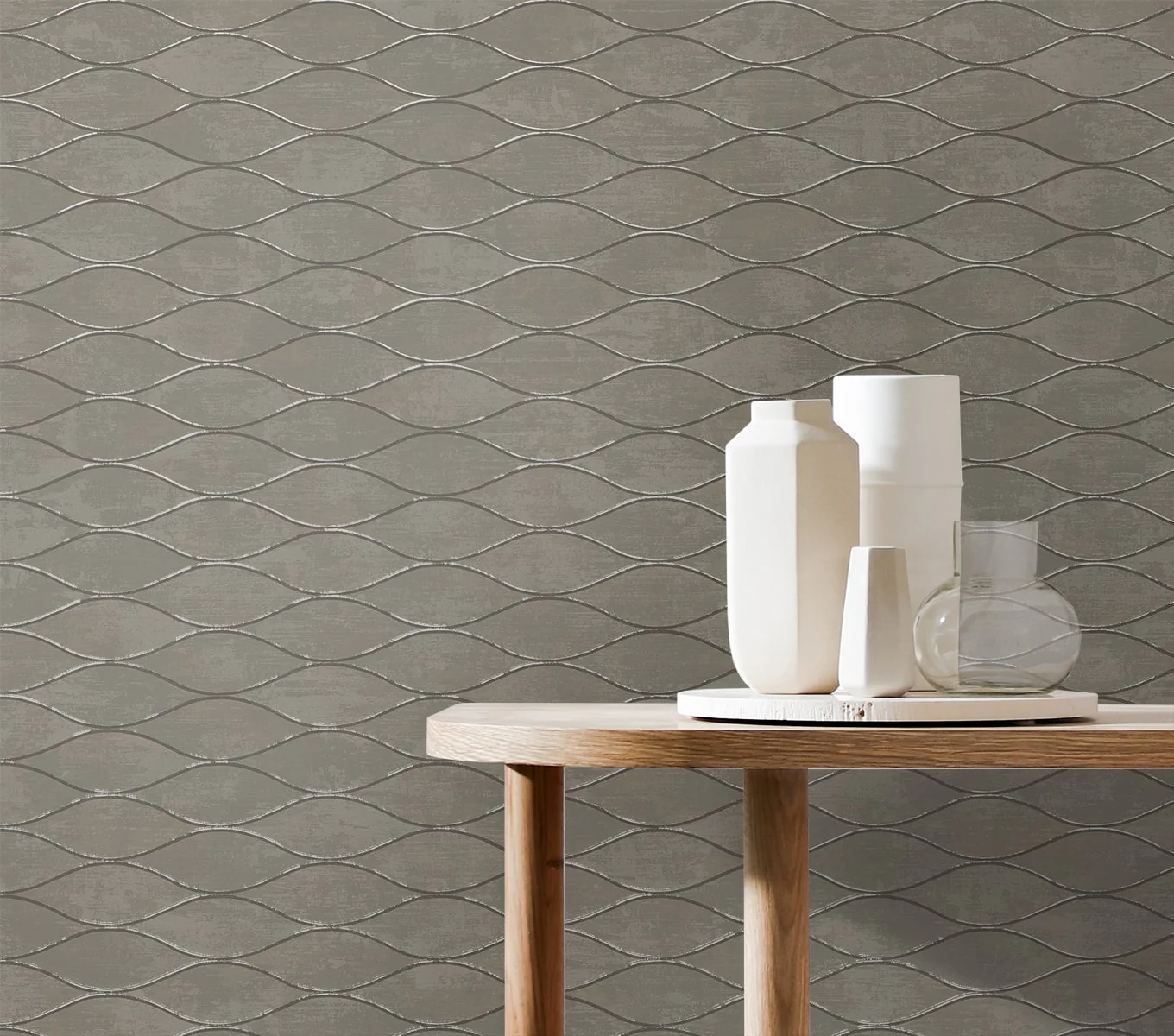 Geometric Textures Piccola Ogee Unpasted Wallpaper - Image 9