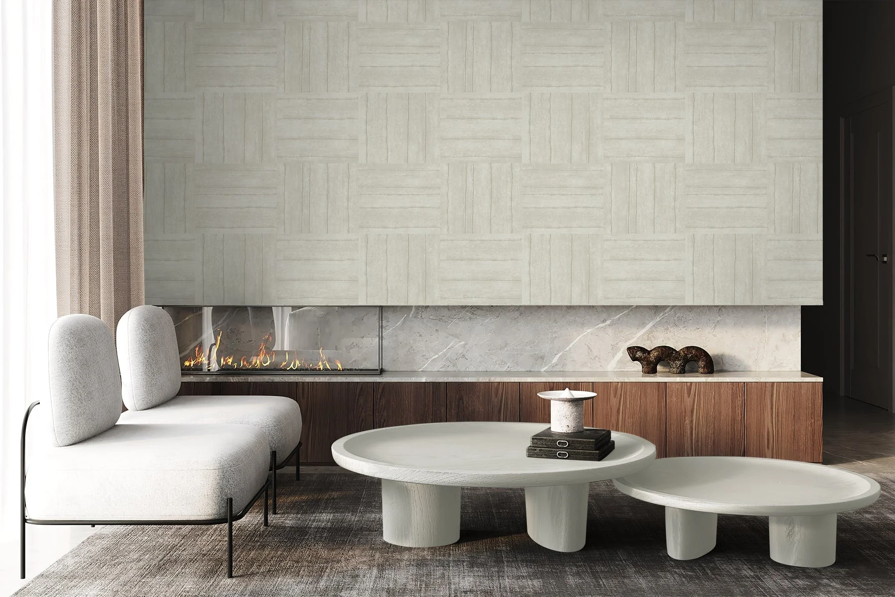 Geometric Textures Plaza Geometric Unpasted Wallpaper - Image 7