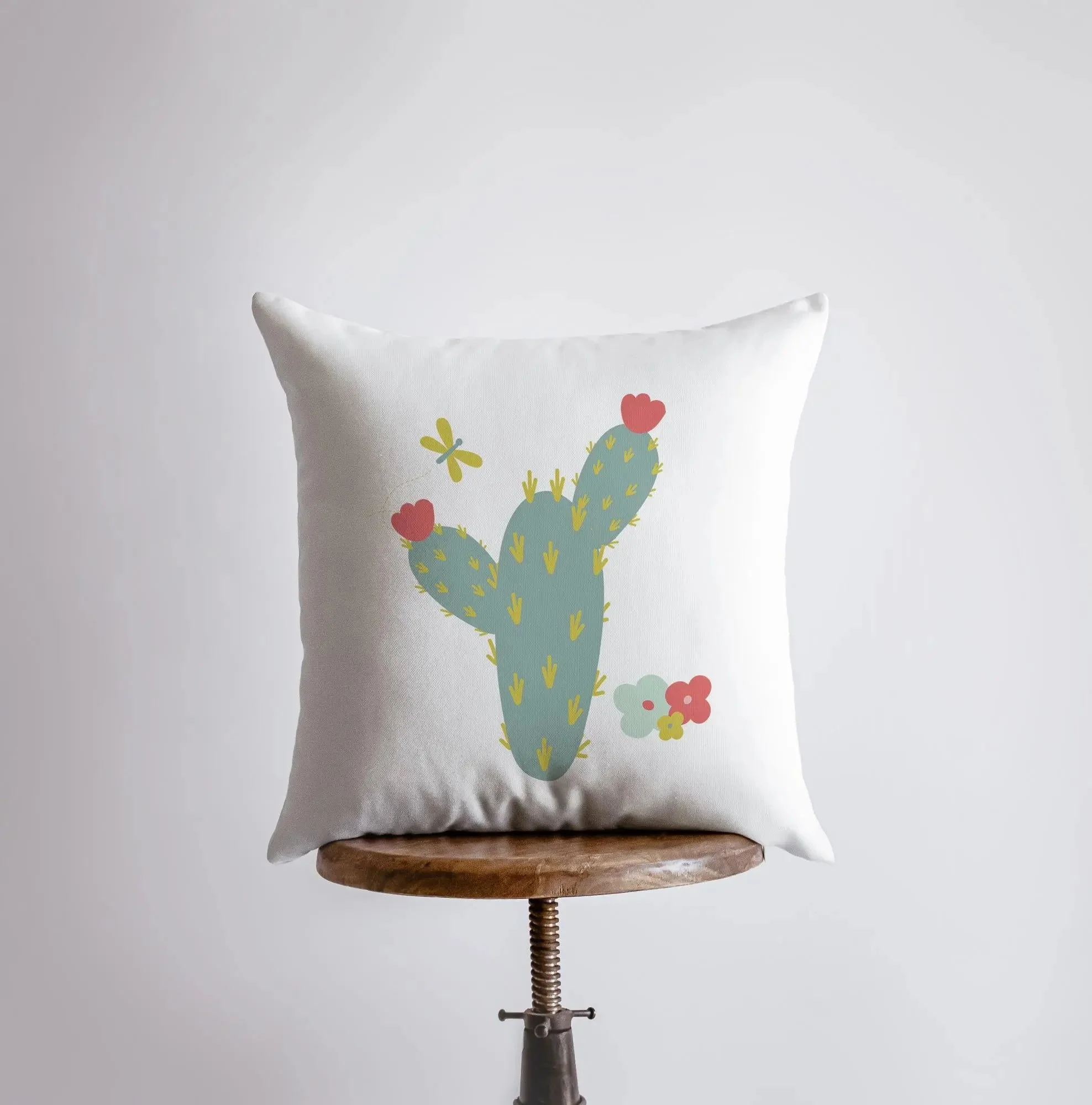 Green Cactus, Pillow Cover
