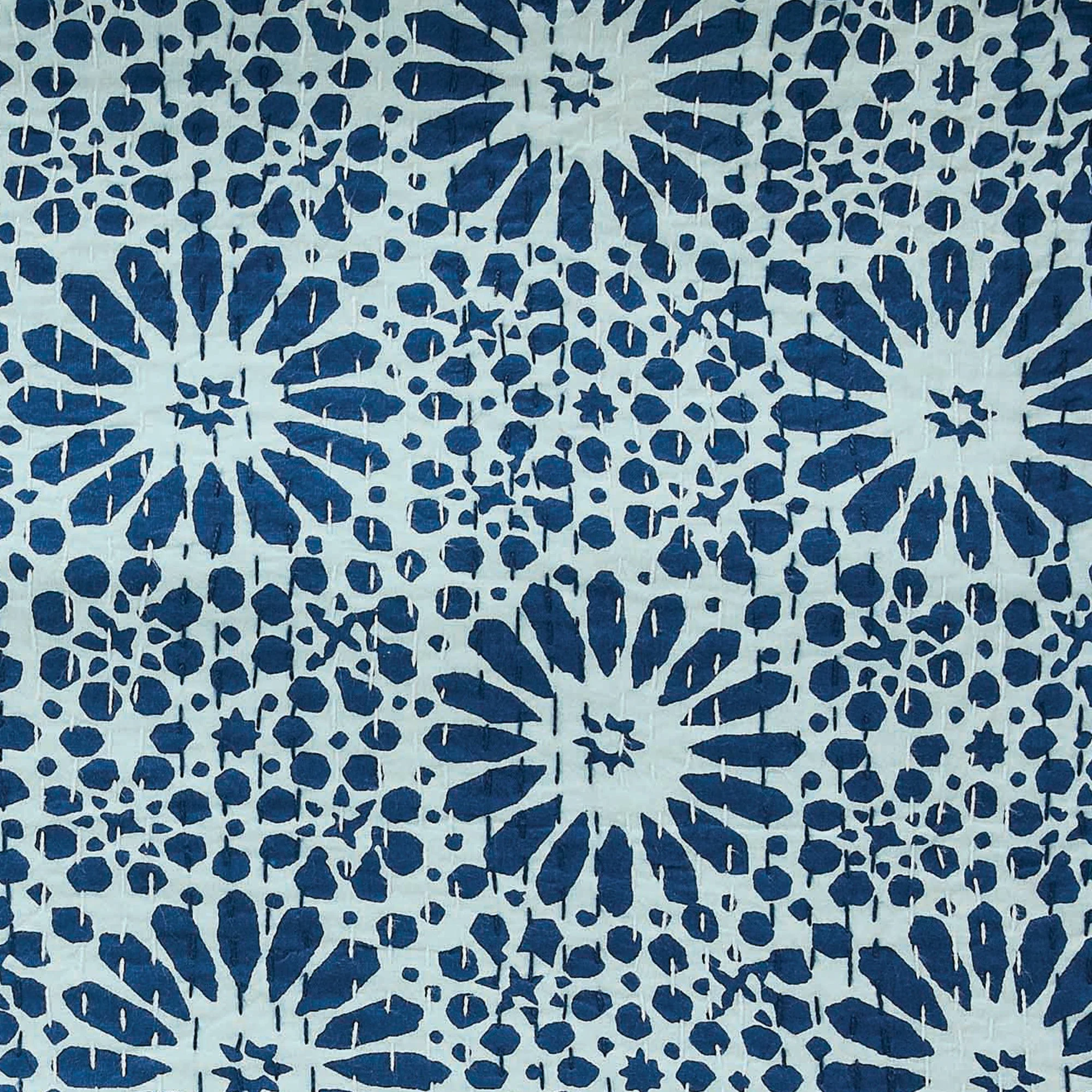 Hand Stitched Block Print Kantha Coverlets - Image 24