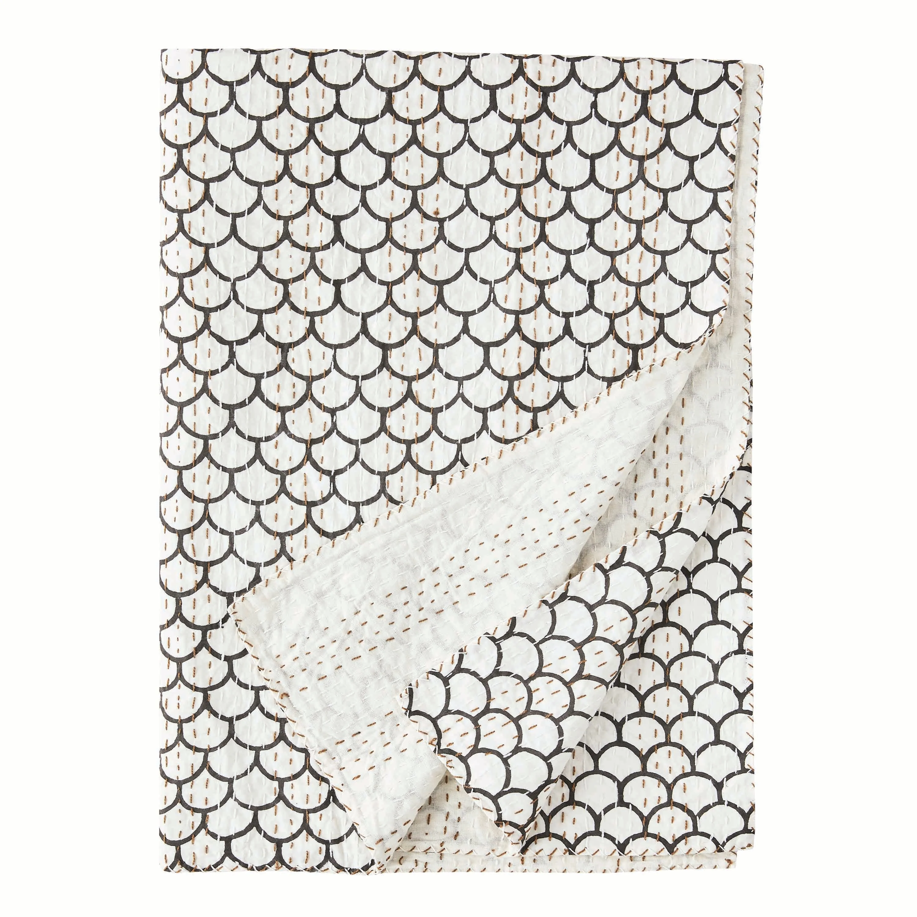 Hand Stitched Block Print Kantha Throws - Image 29