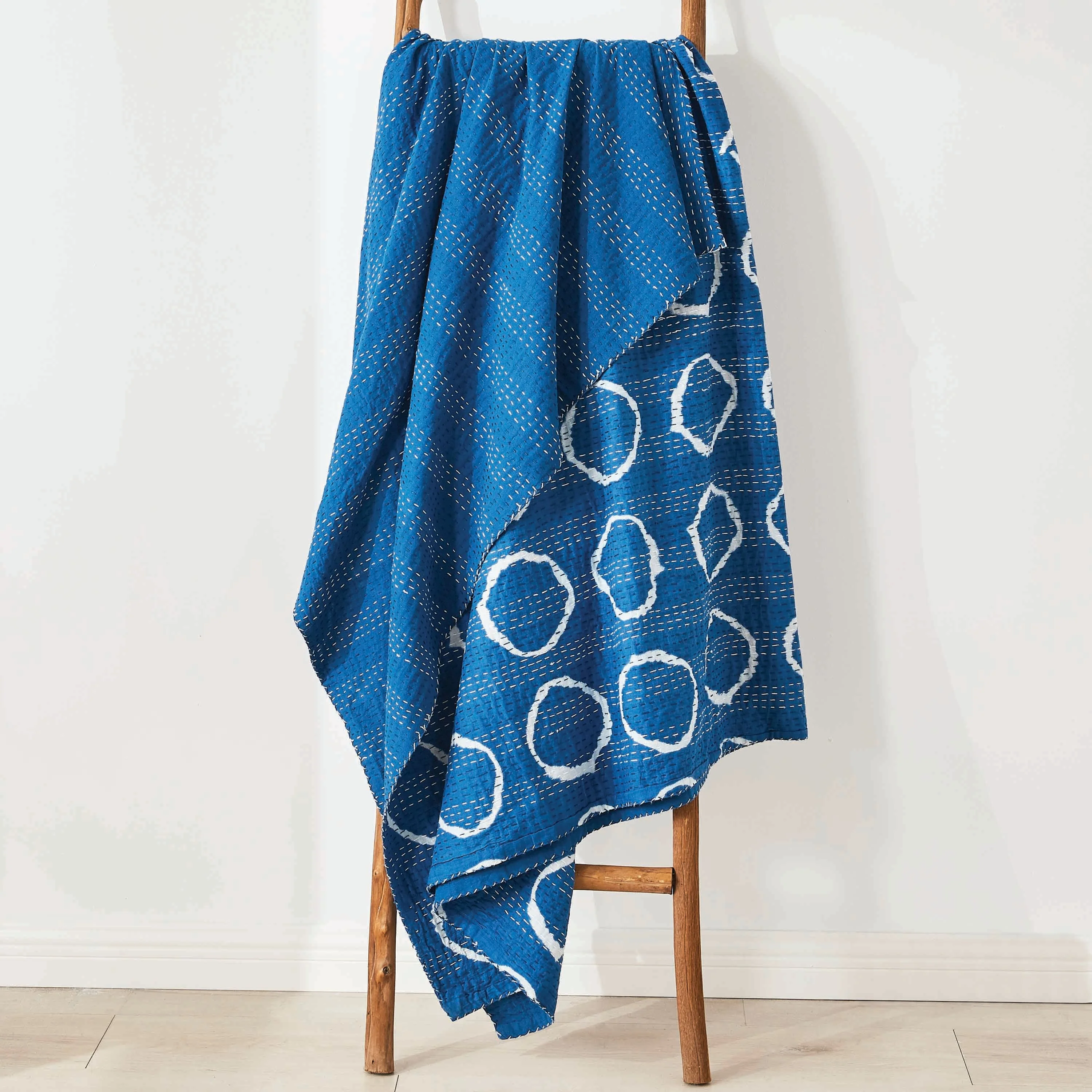 Hand Stitched Block Print Kantha Throws - Image 3