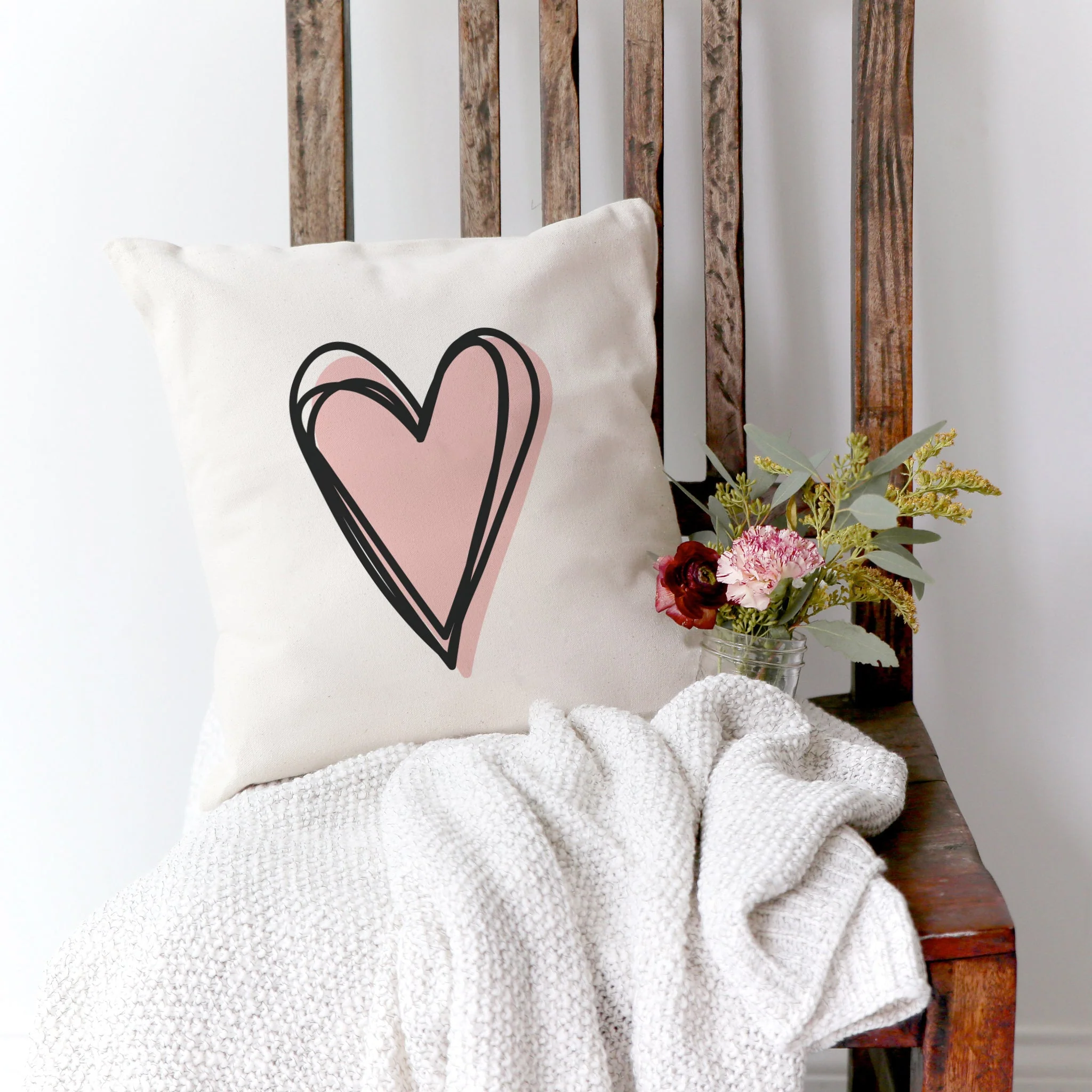 Heart Pillow Cover