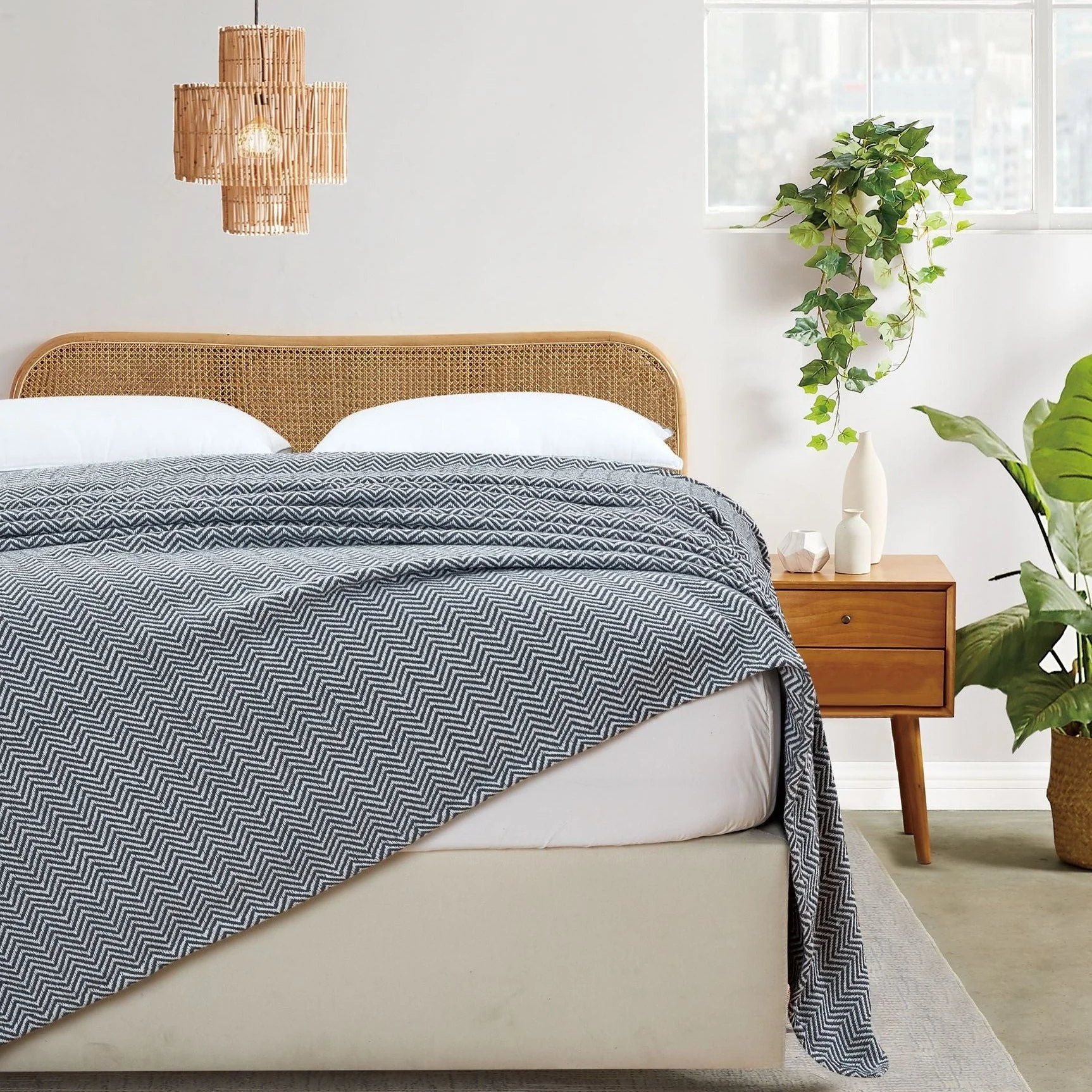 Herringbone Cotton Blanket - Image 4