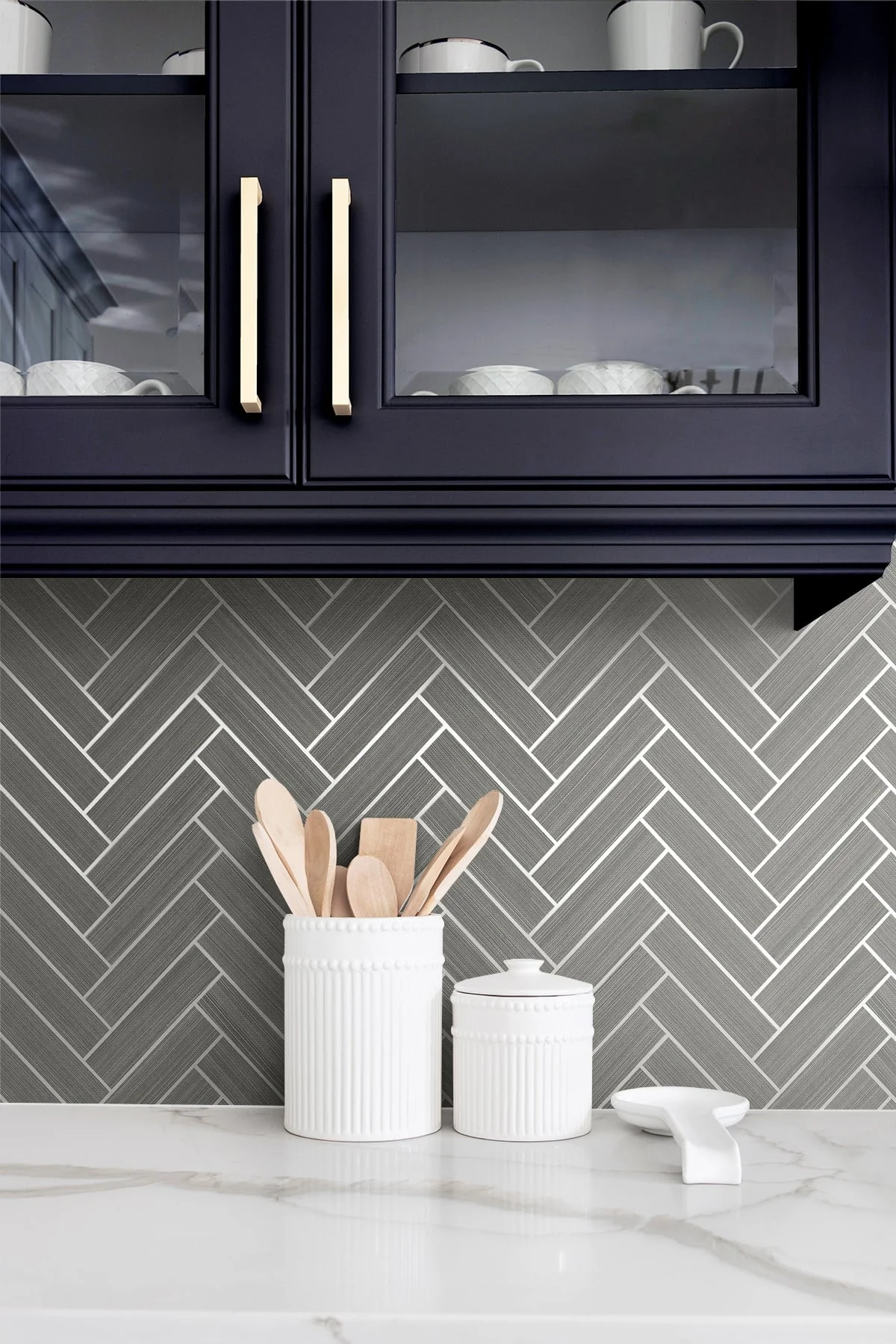 Herringbone Inlay Peel and Stick Removable Wallpaper - Image 14