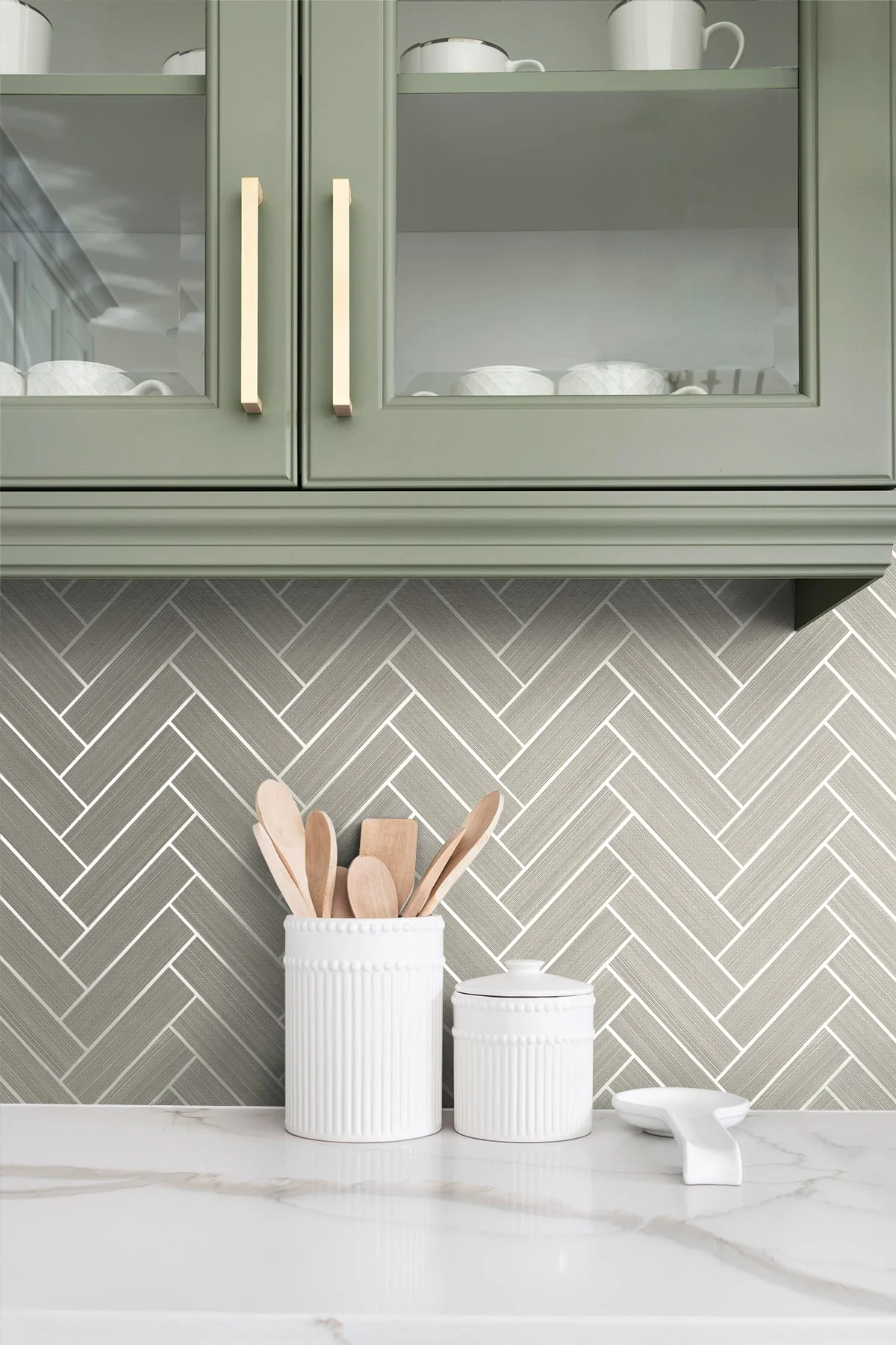 Herringbone Inlay Peel and Stick Removable Wallpaper - Image 22