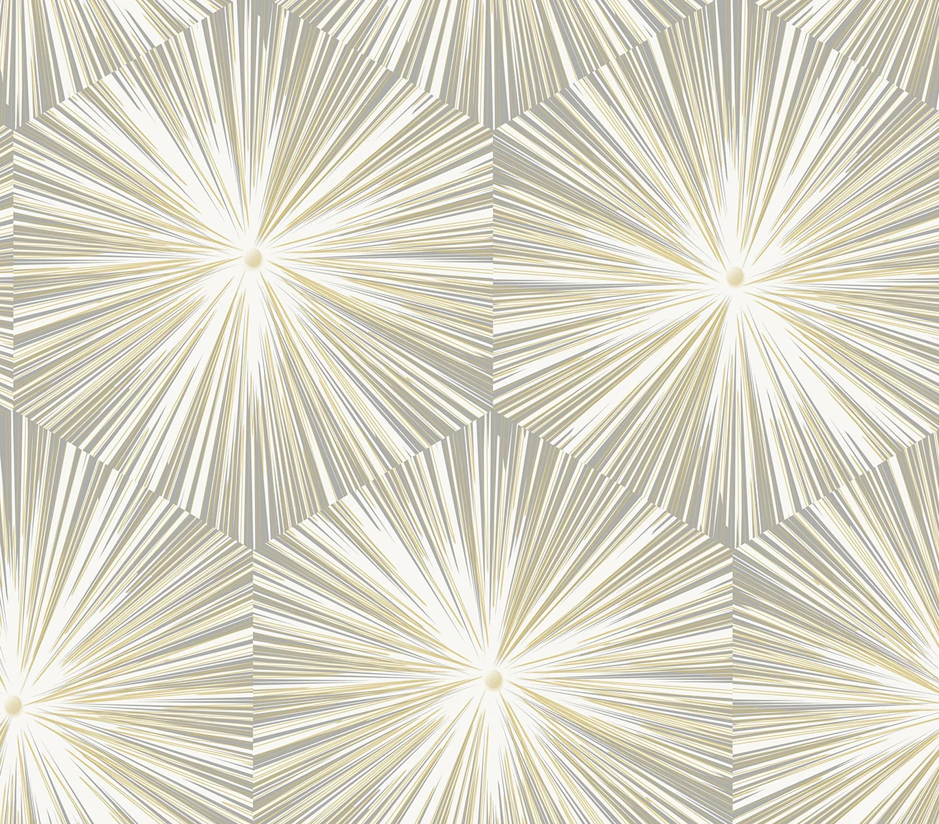 Hex Starburst Peel and Stick Removable Wallpaper