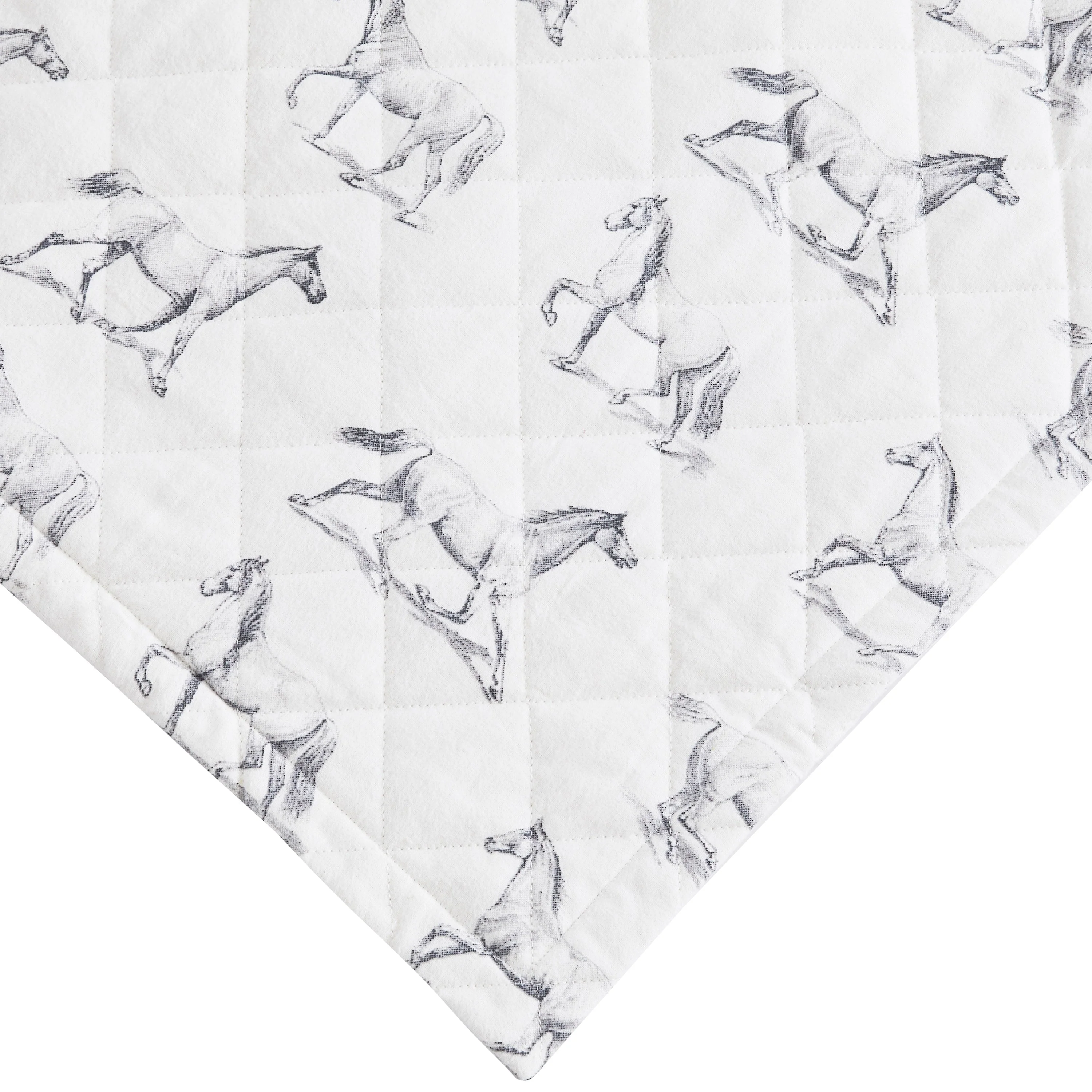 Horses Cotton Flannel Quilt Set - Image 4