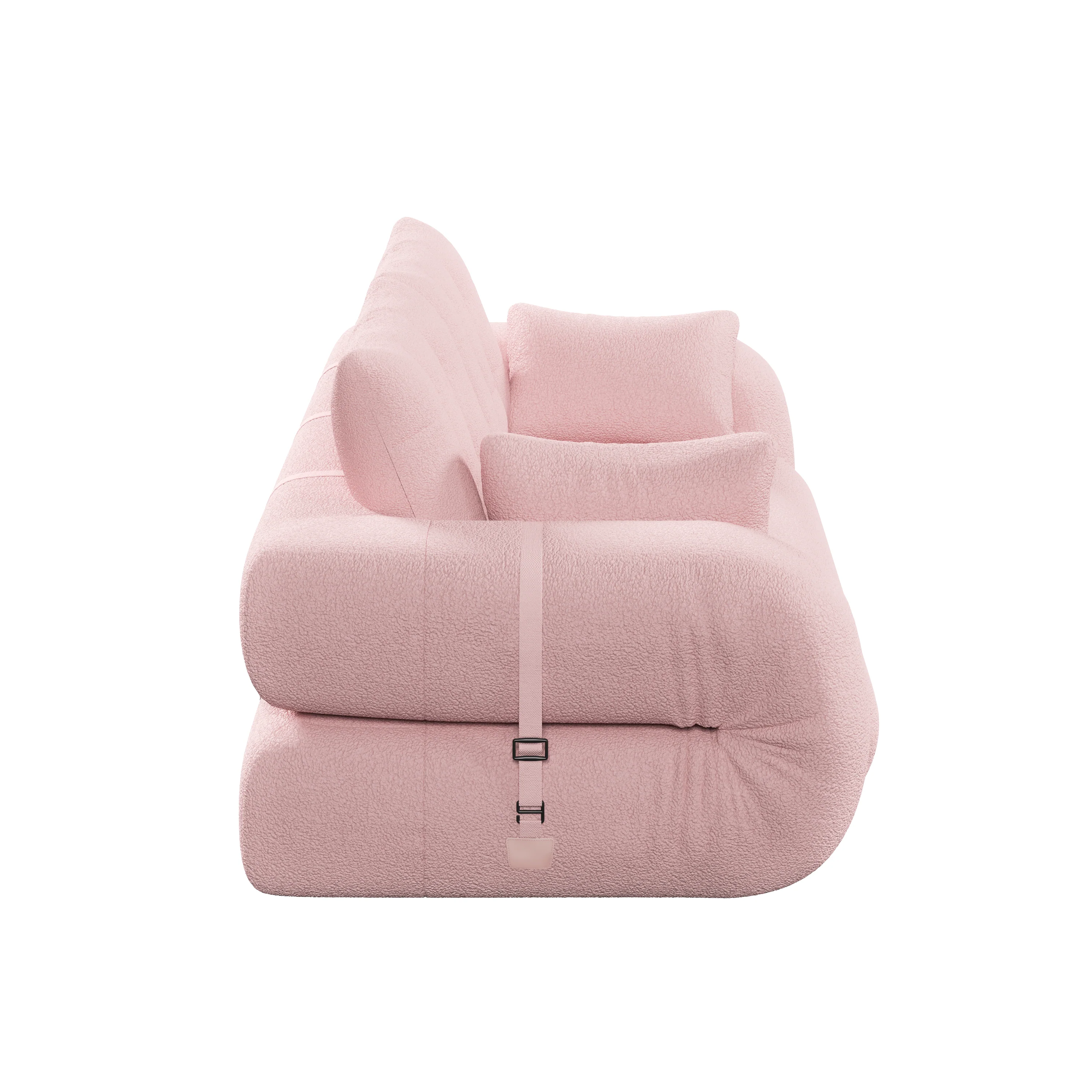 Human Dog Bed, 78.7 ' Multi-Functional Foldable Sofa Bed, Pink - Image 20