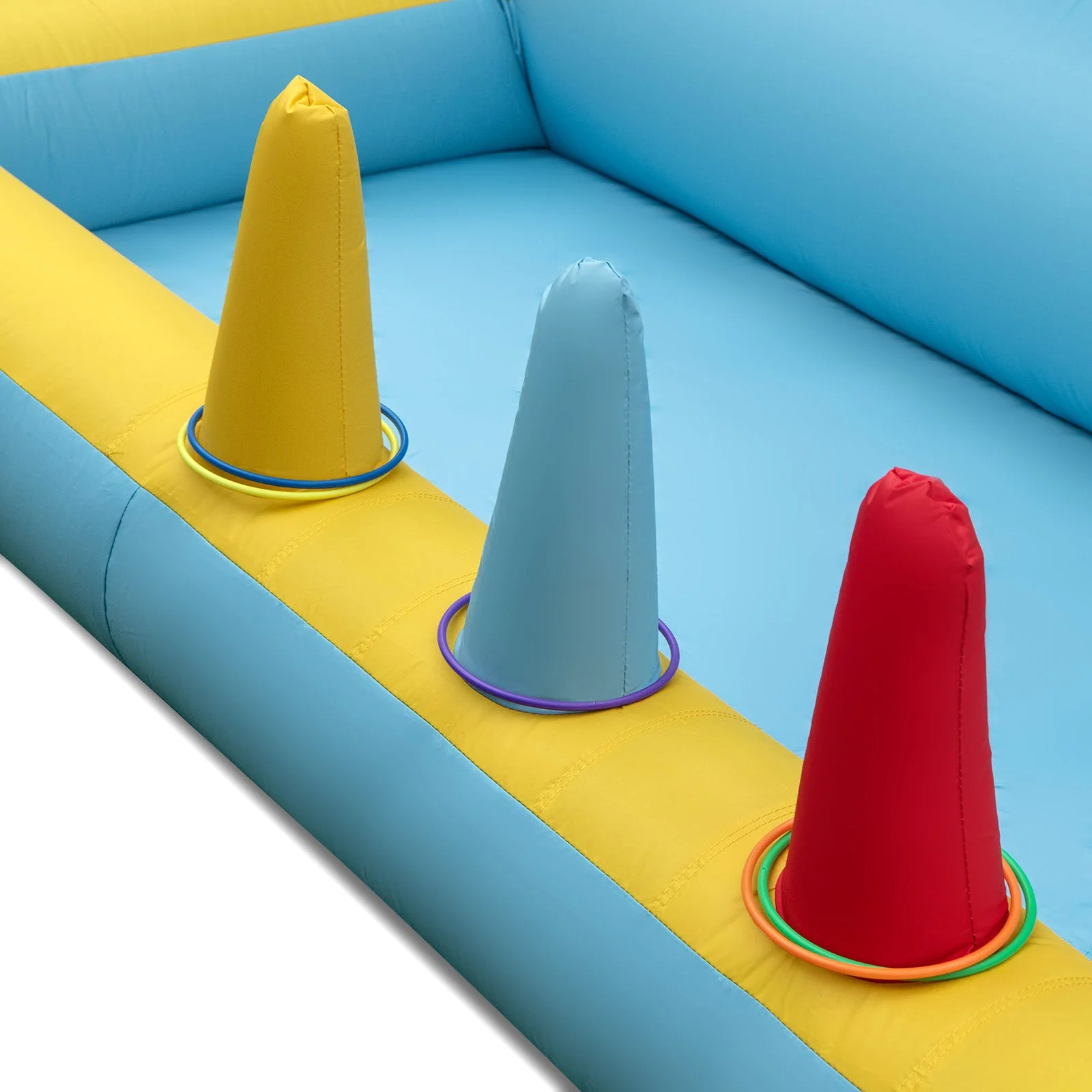 Inflatable Bounce House 7-in-1 Bouncy Castle with Slide and Tunnel with 480W Blower - Image 5