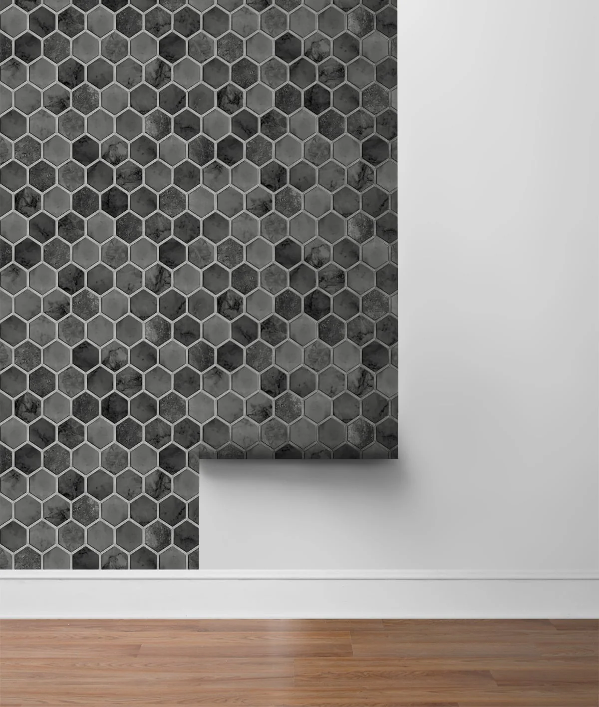Inlay Hexagon Geometric Peel and Stick Removable Wallpaper - Image 5