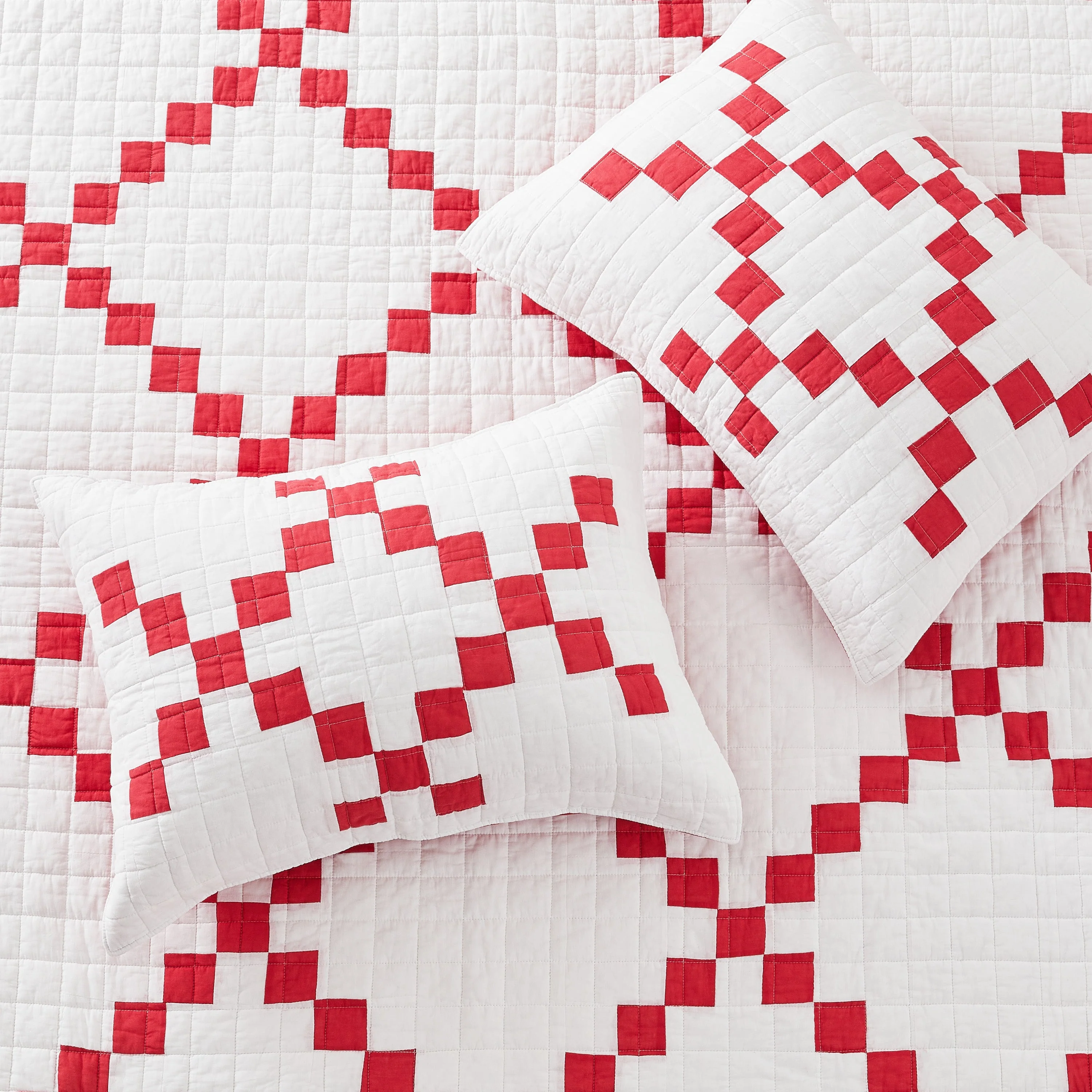 Irish Chain Patchwork Cotton Quilt Set - Image 8