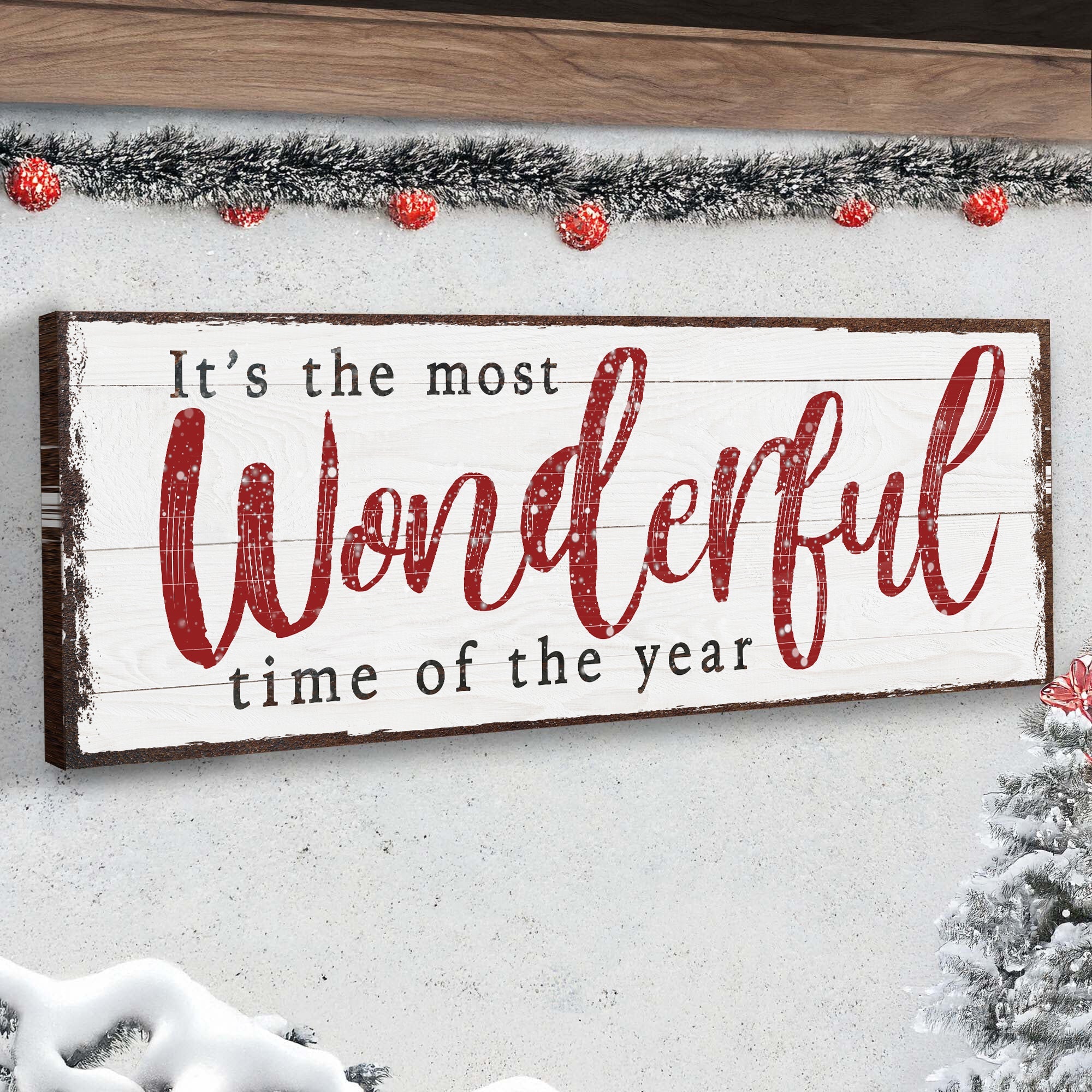 It's The Most Wonderful Time Of The Year Christmas Sign VI - Image 3