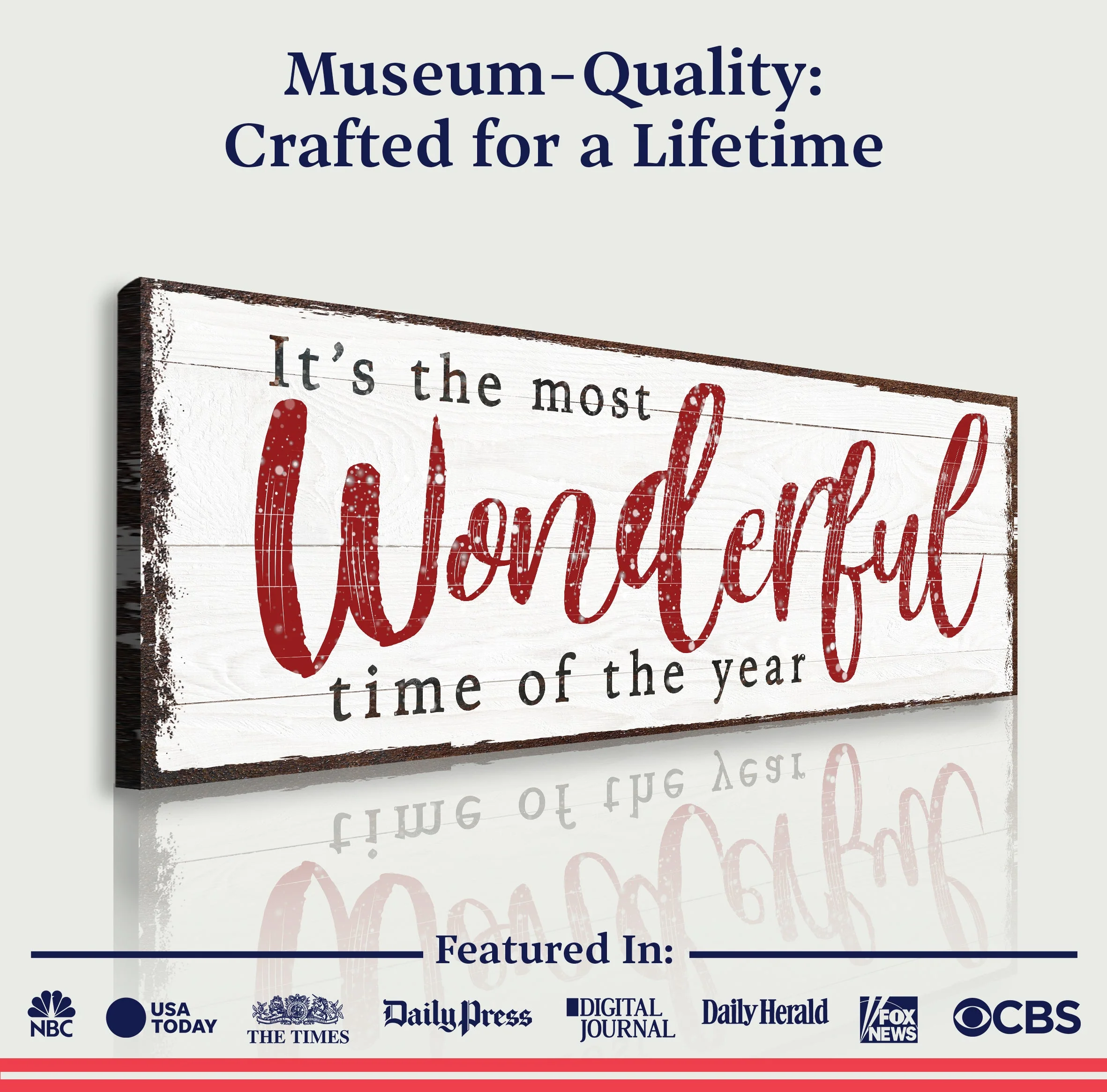 It's The Most Wonderful Time Of The Year Christmas Sign VI - Image 4
