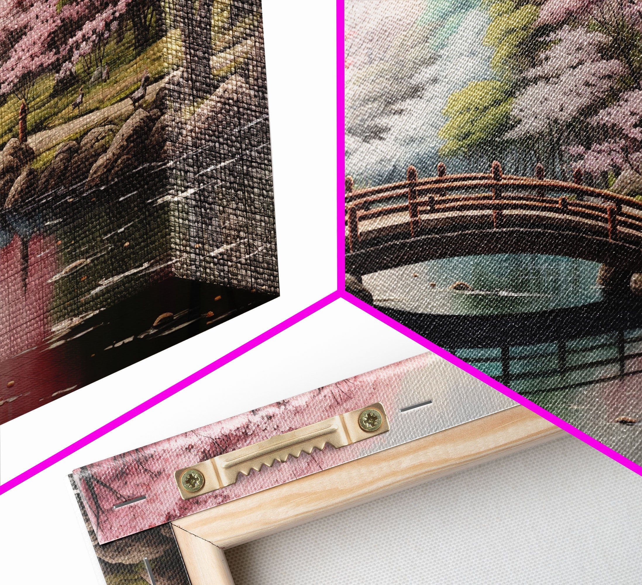 Japanese Print, Landscape Wall Art, Canvas Print, 3 Piece - Image 13