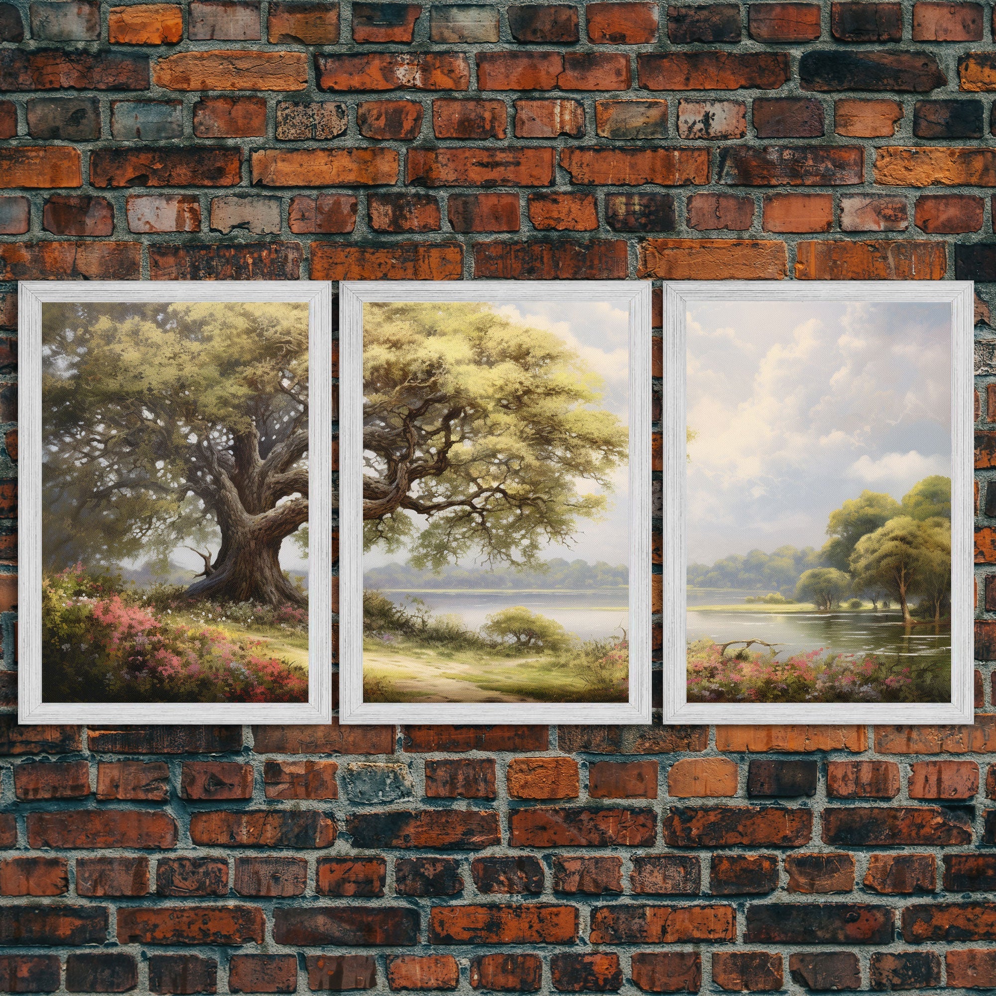 Lake Wall Art, Canvas Print, 3 Piece Wall Art - Image 2