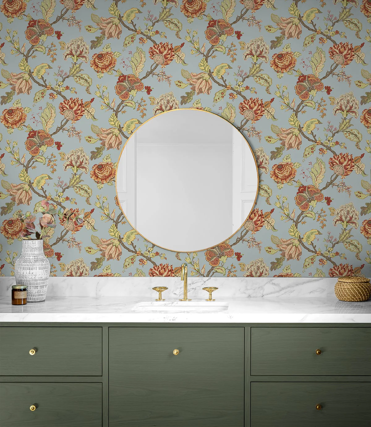 Lana Jacobean Floral Prepasted Wallpaper - Image 19