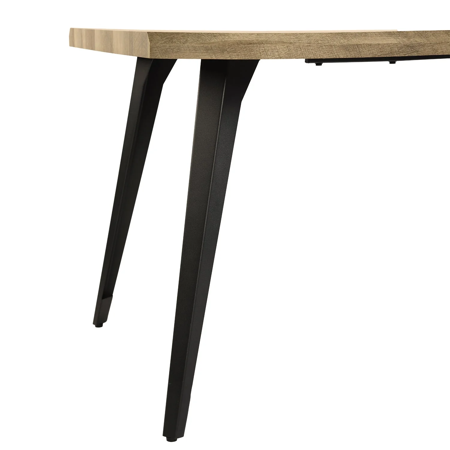 Lancelot 63" Walnut Dining Table for 6 with Black Metal Legs - Image 6