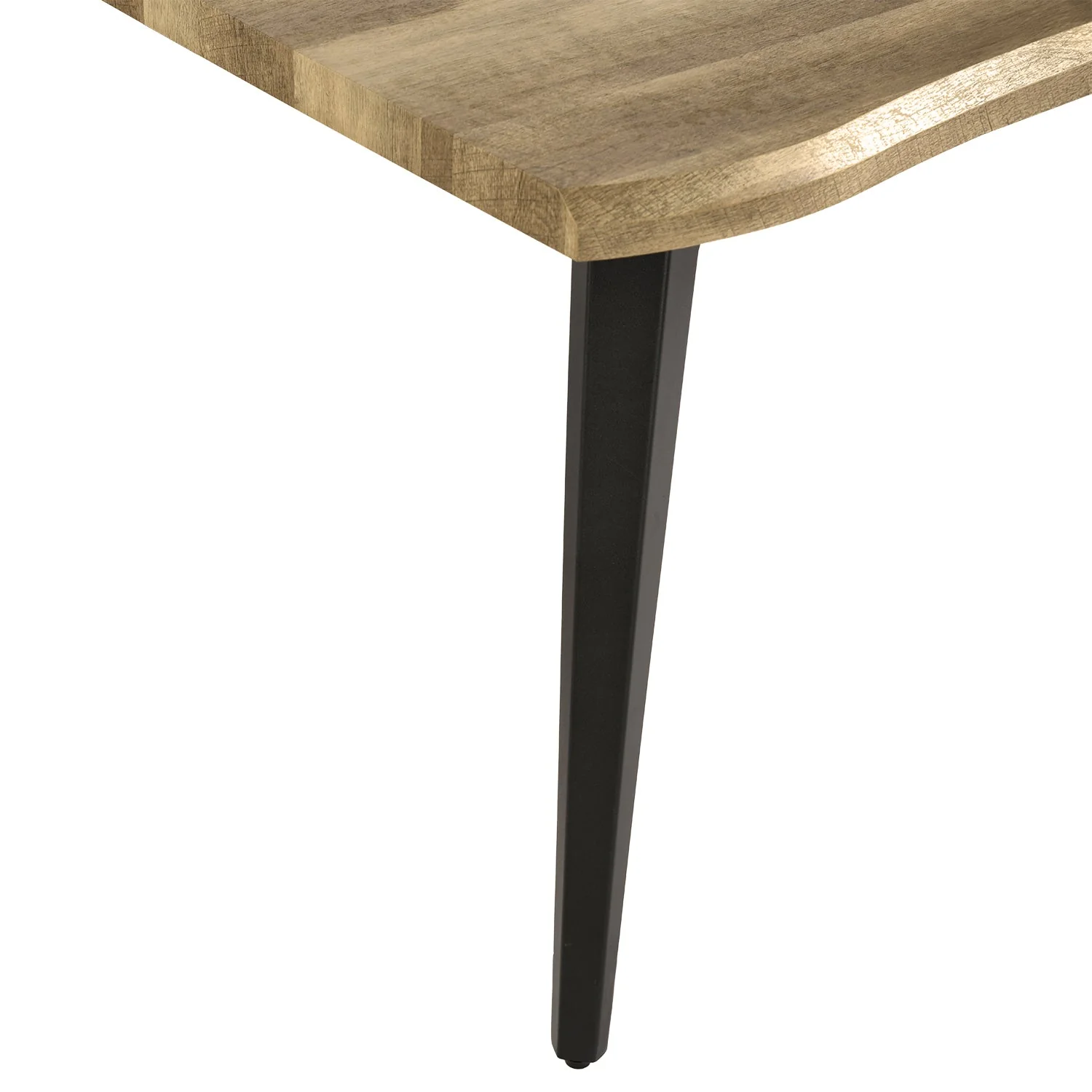Lancelot 63" Walnut Dining Table for 6 with Black Metal Legs - Image 8