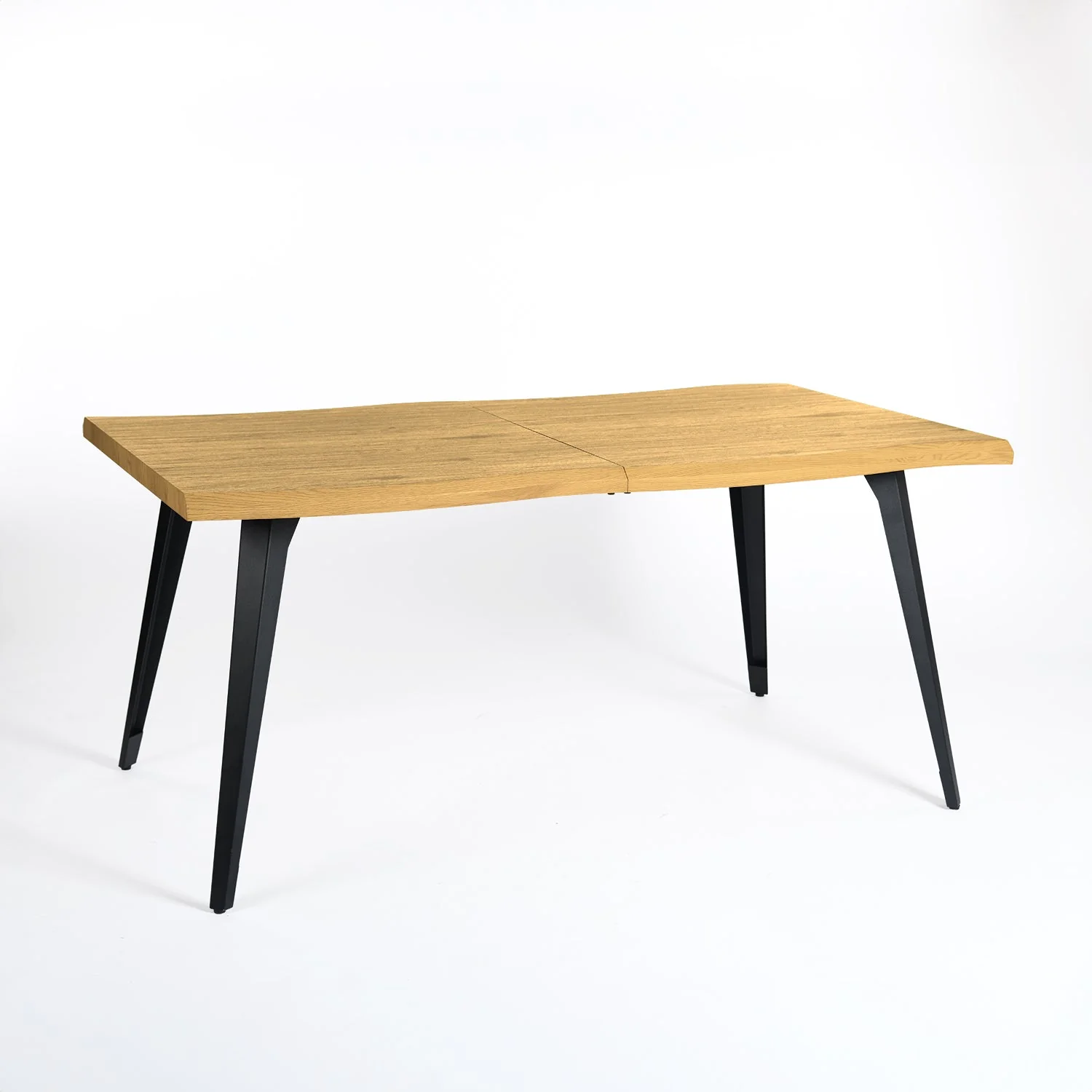 Lancelot 63" Walnut Dining Table for 6 with Black Metal Legs - Image 9