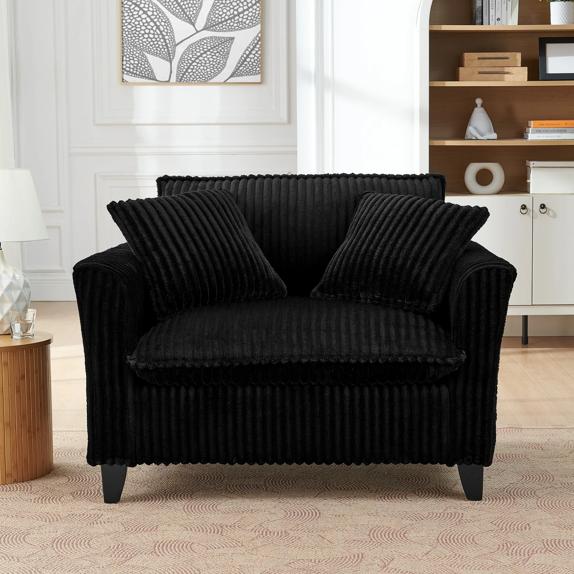 Lazy Sofa Chair with a Backrest - Black - Image 2