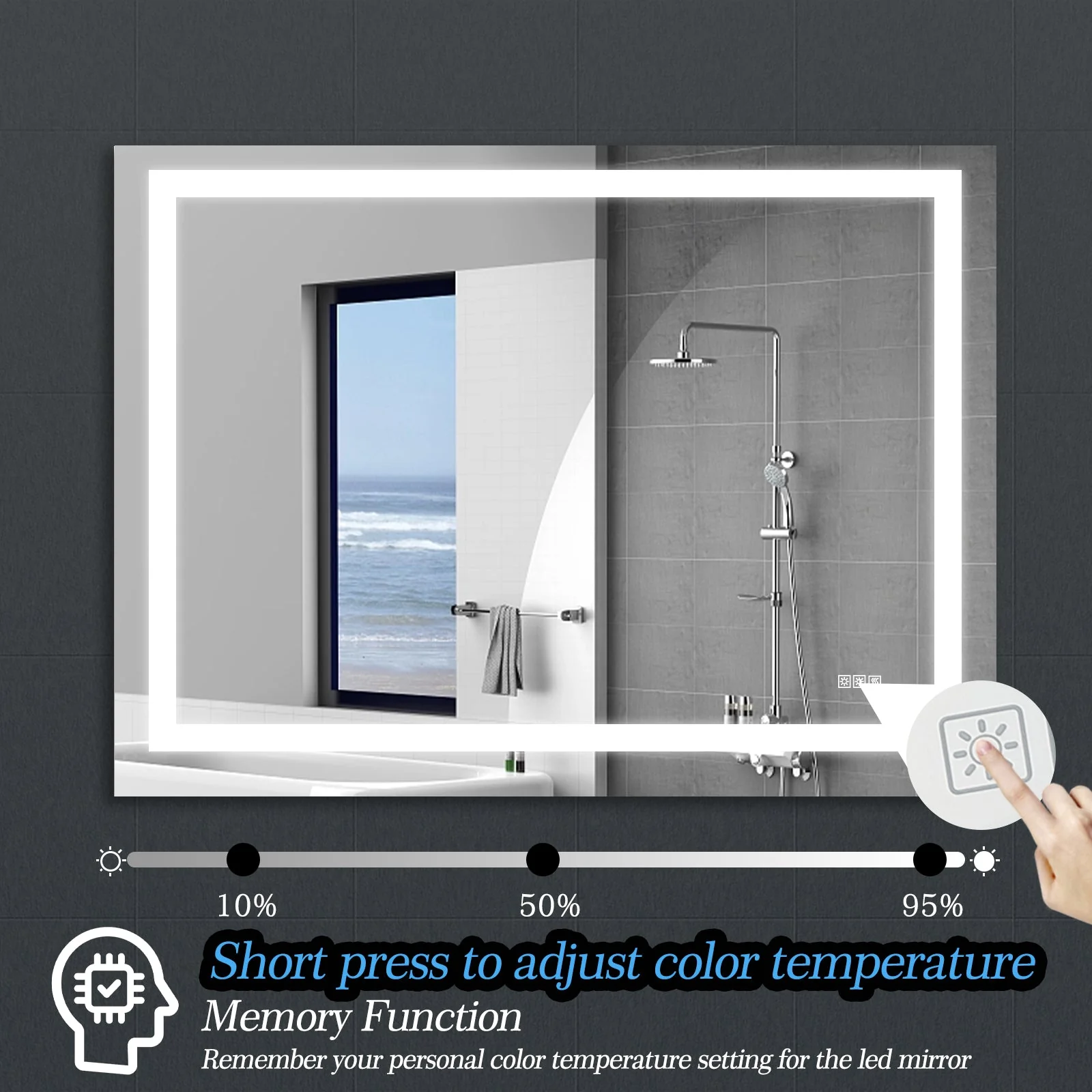 LED Bathroom Mirror with Lights - Image 3