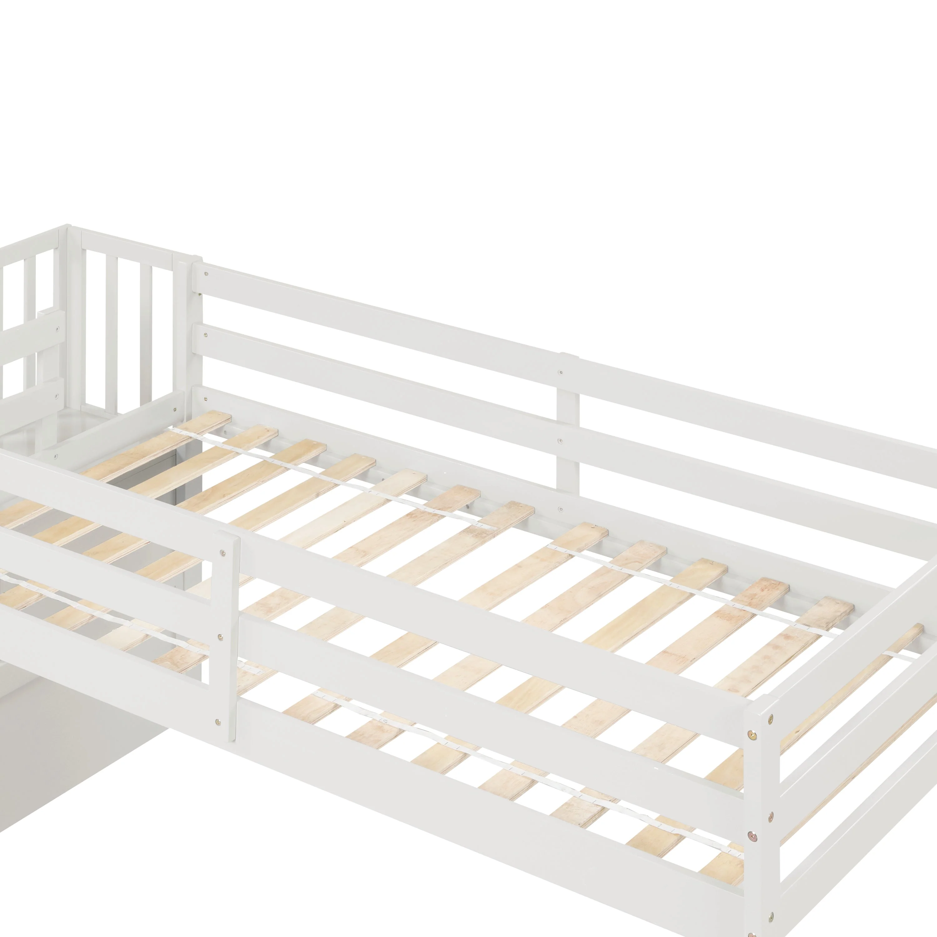 Loft Bed with Staircase - White - Image 12