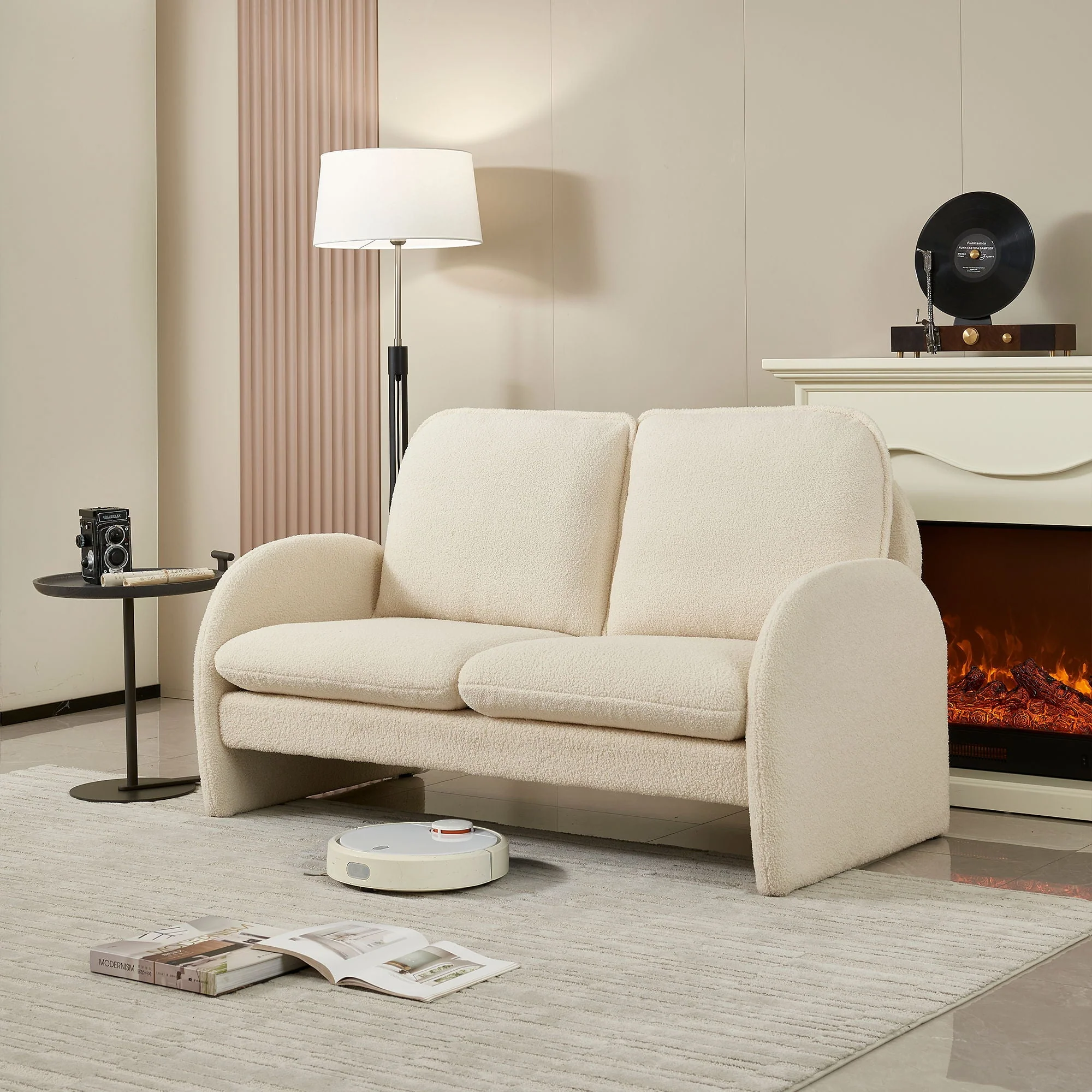 Upholstered Loveseat Sofa Small Couch