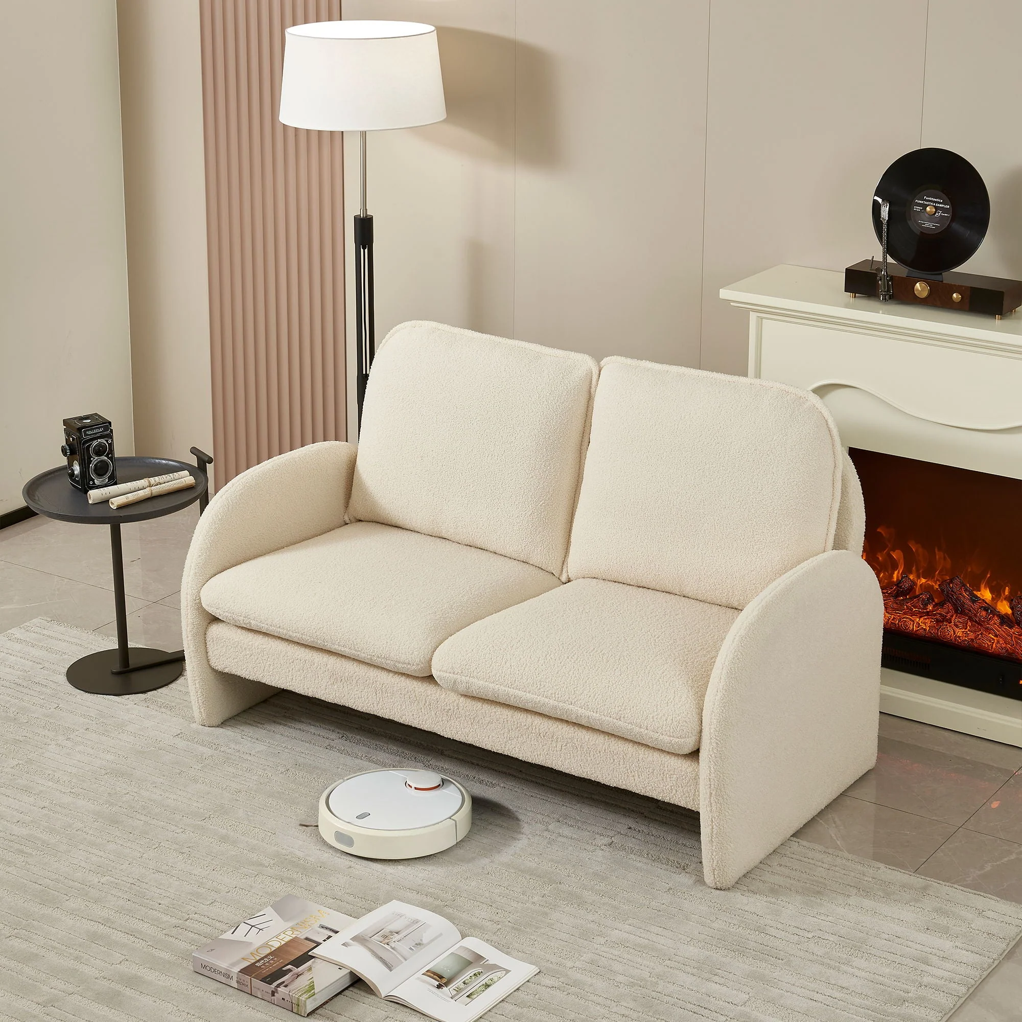 Upholstered Loveseat Sofa Small Couch - Image 11