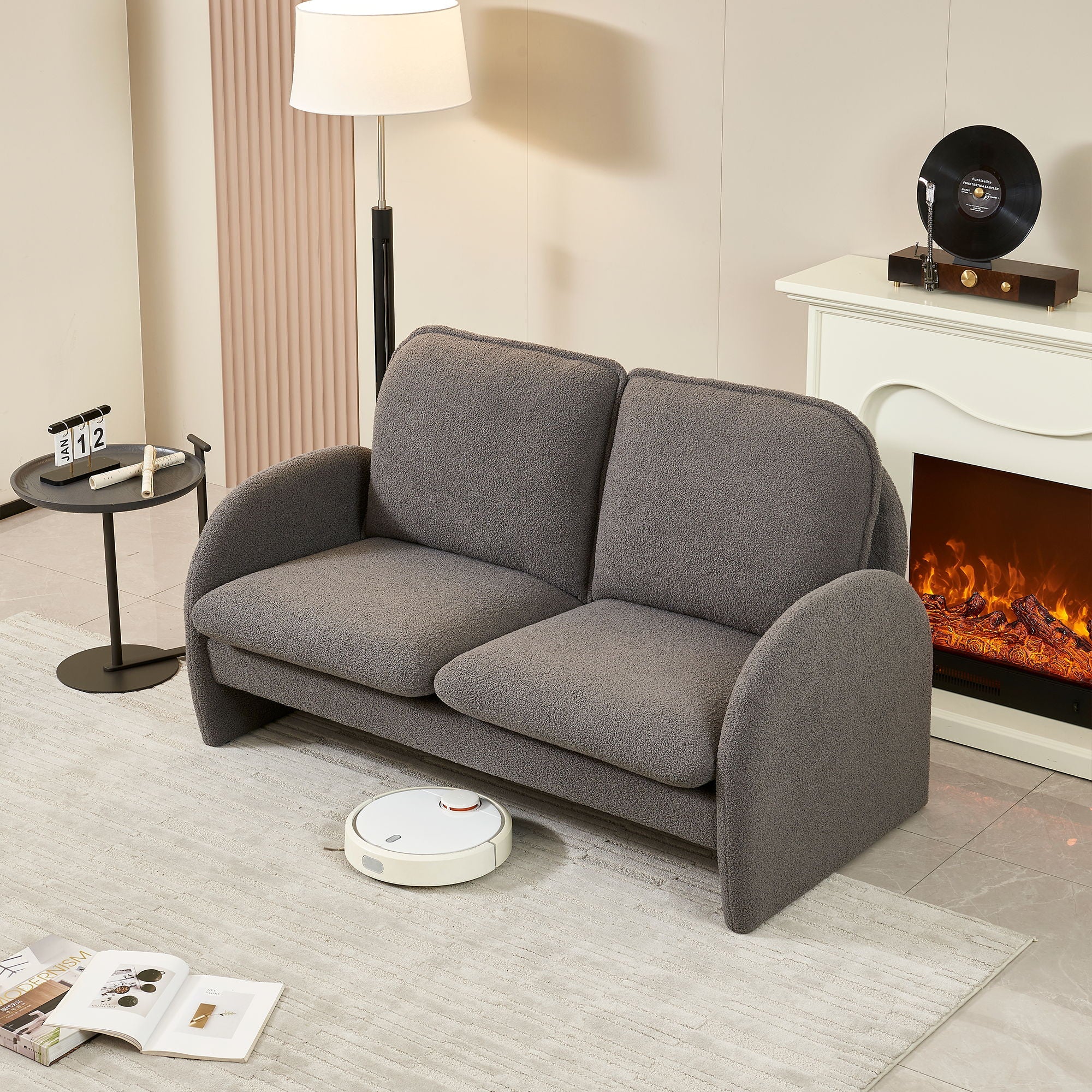 Upholstered Loveseat Sofa Small Couch - Image 13
