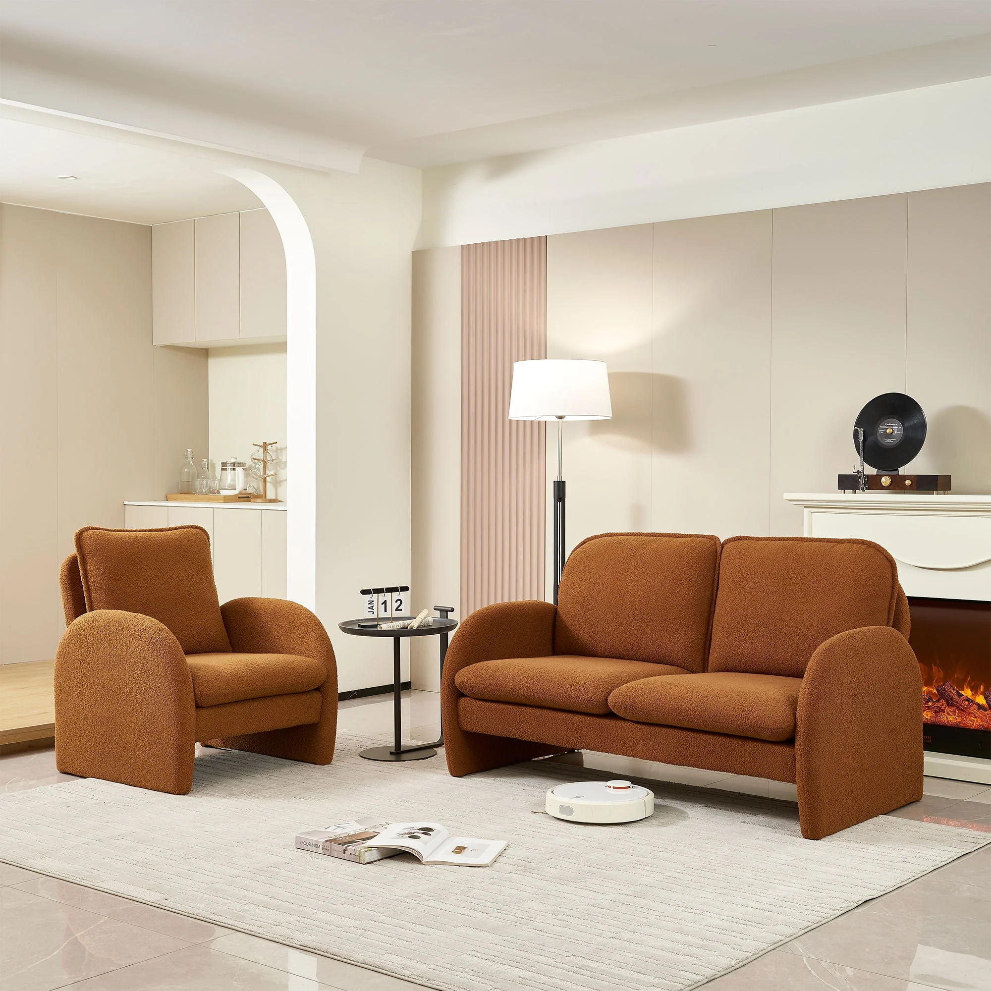 Upholstered Loveseat Sofa Small Couch - Image 15