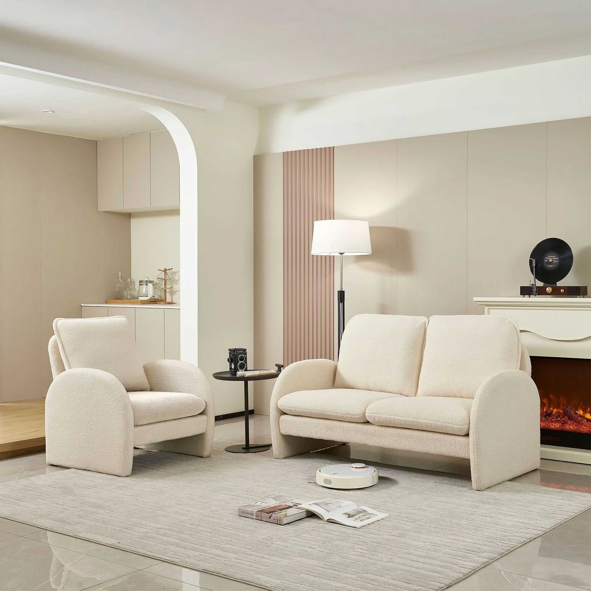 Upholstered Loveseat Sofa Small Couch - Image 5