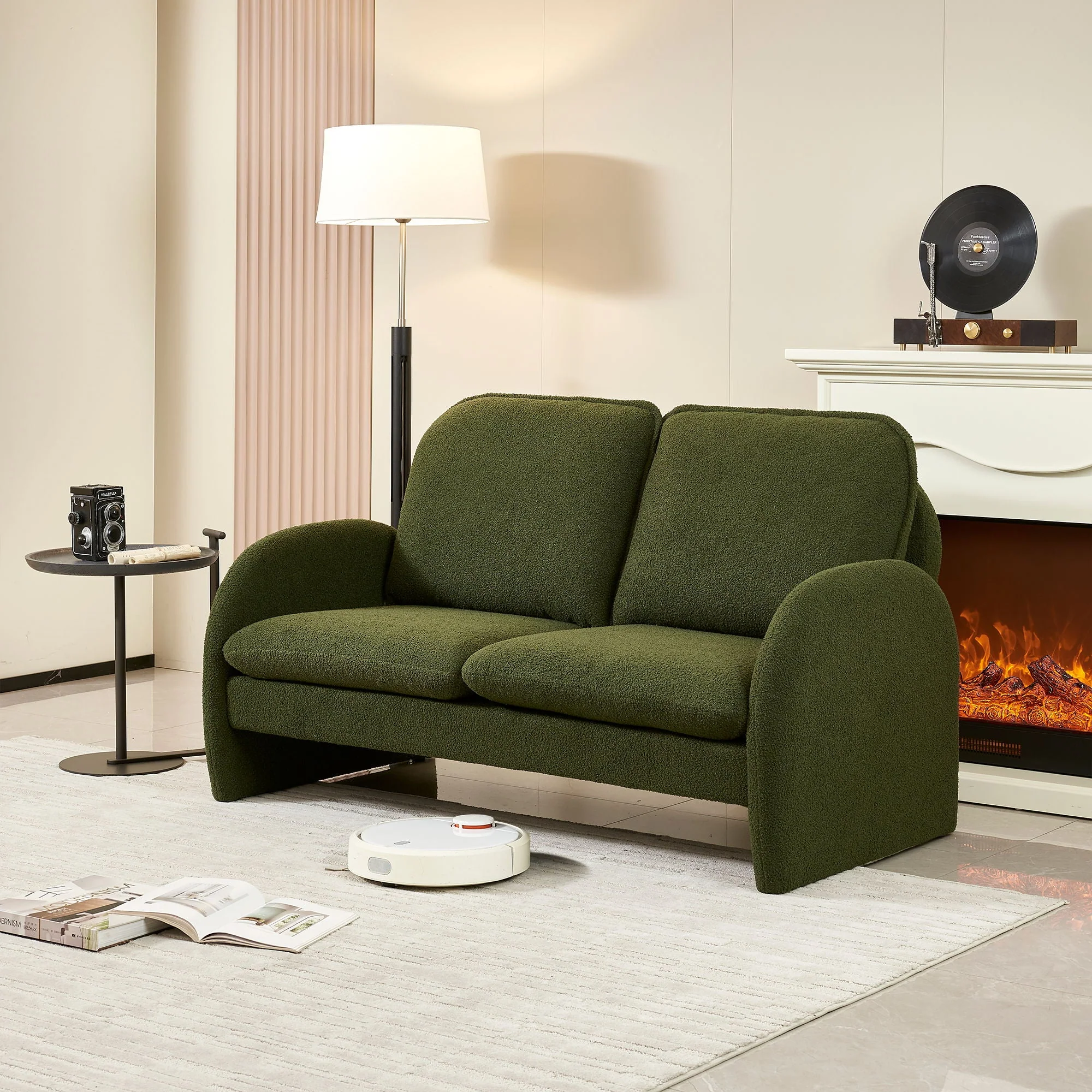 Upholstered Loveseat Sofa Small Couch - Image 6