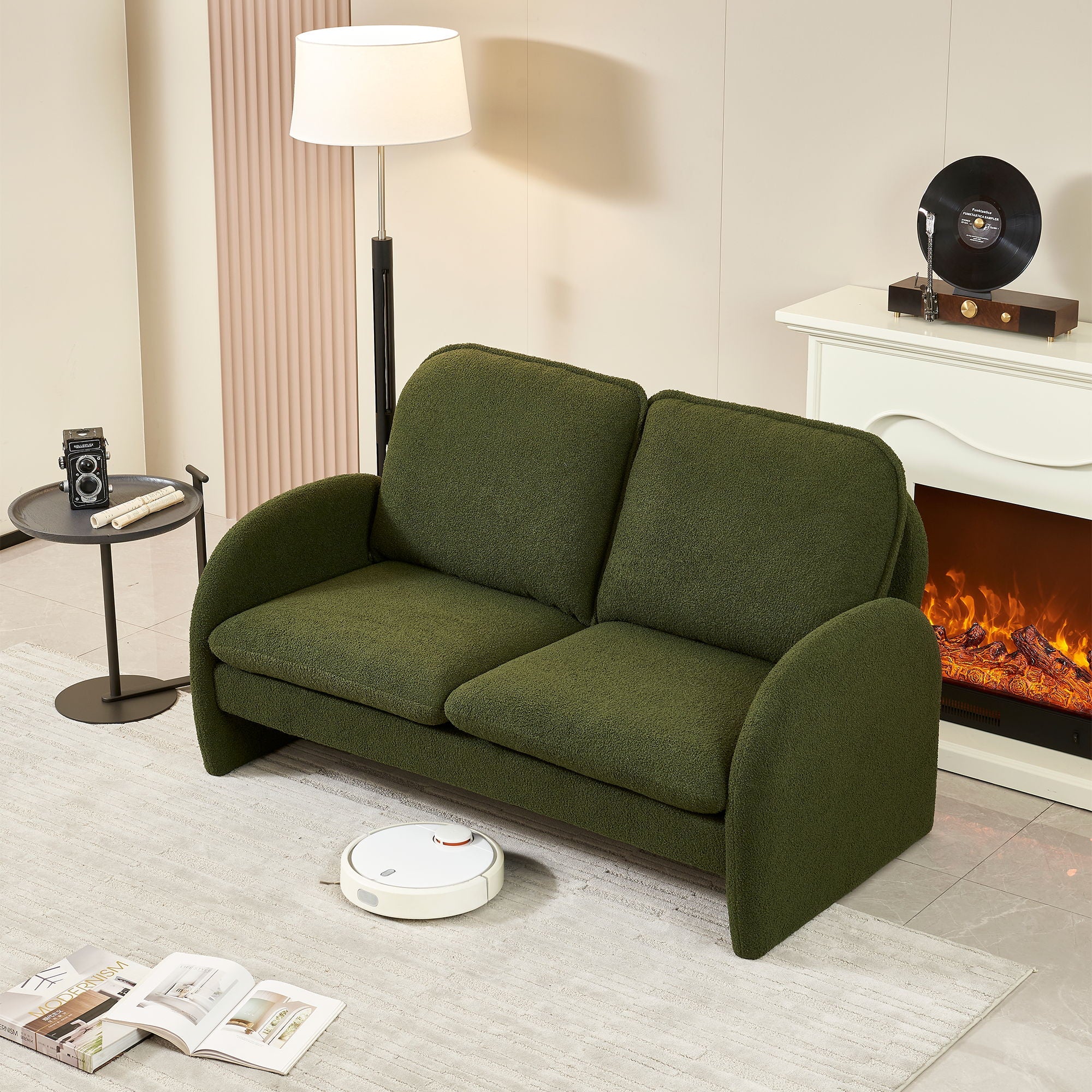 Upholstered Loveseat Sofa Small Couch - Image 8