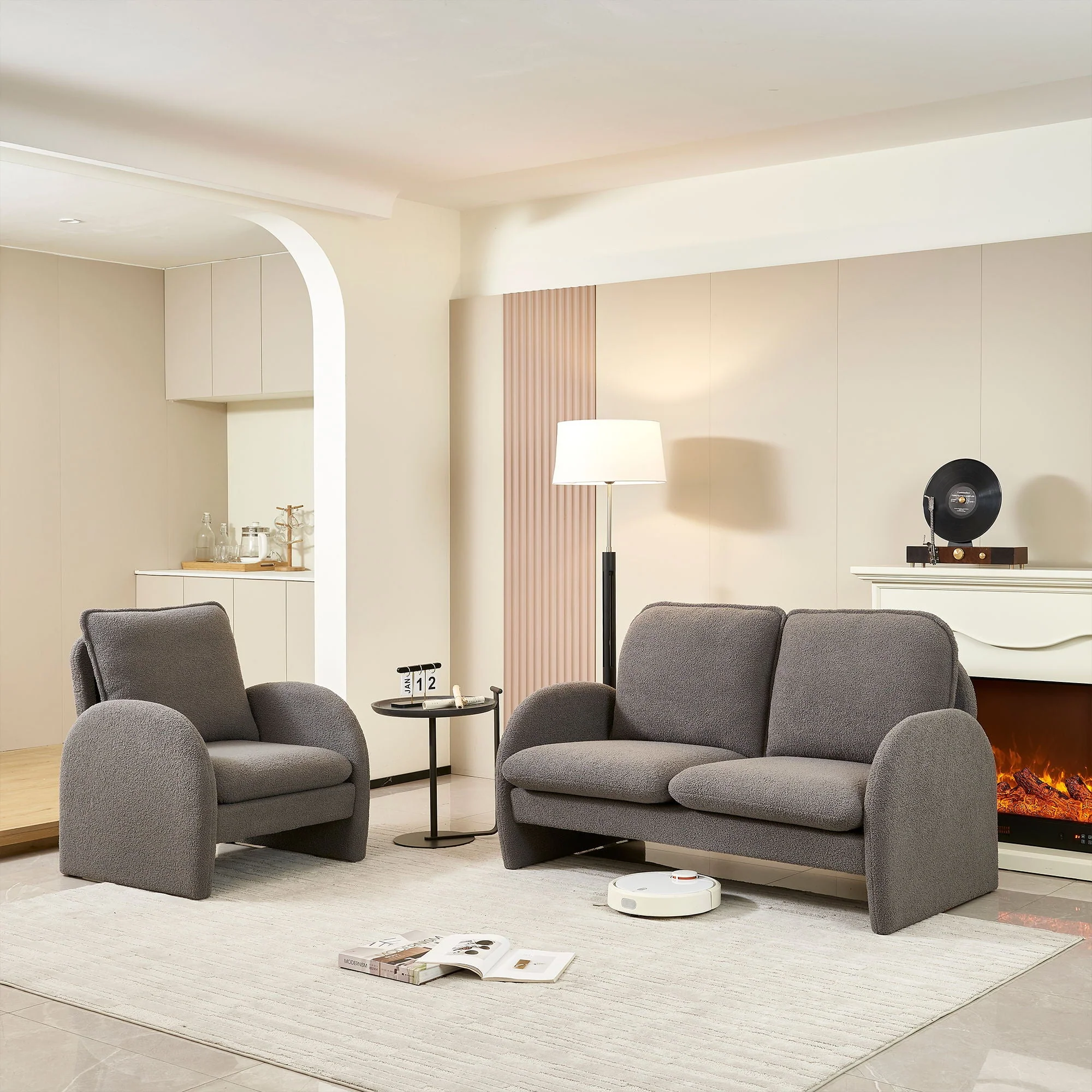 Upholstered Loveseat Sofa Small Couch - Image 9