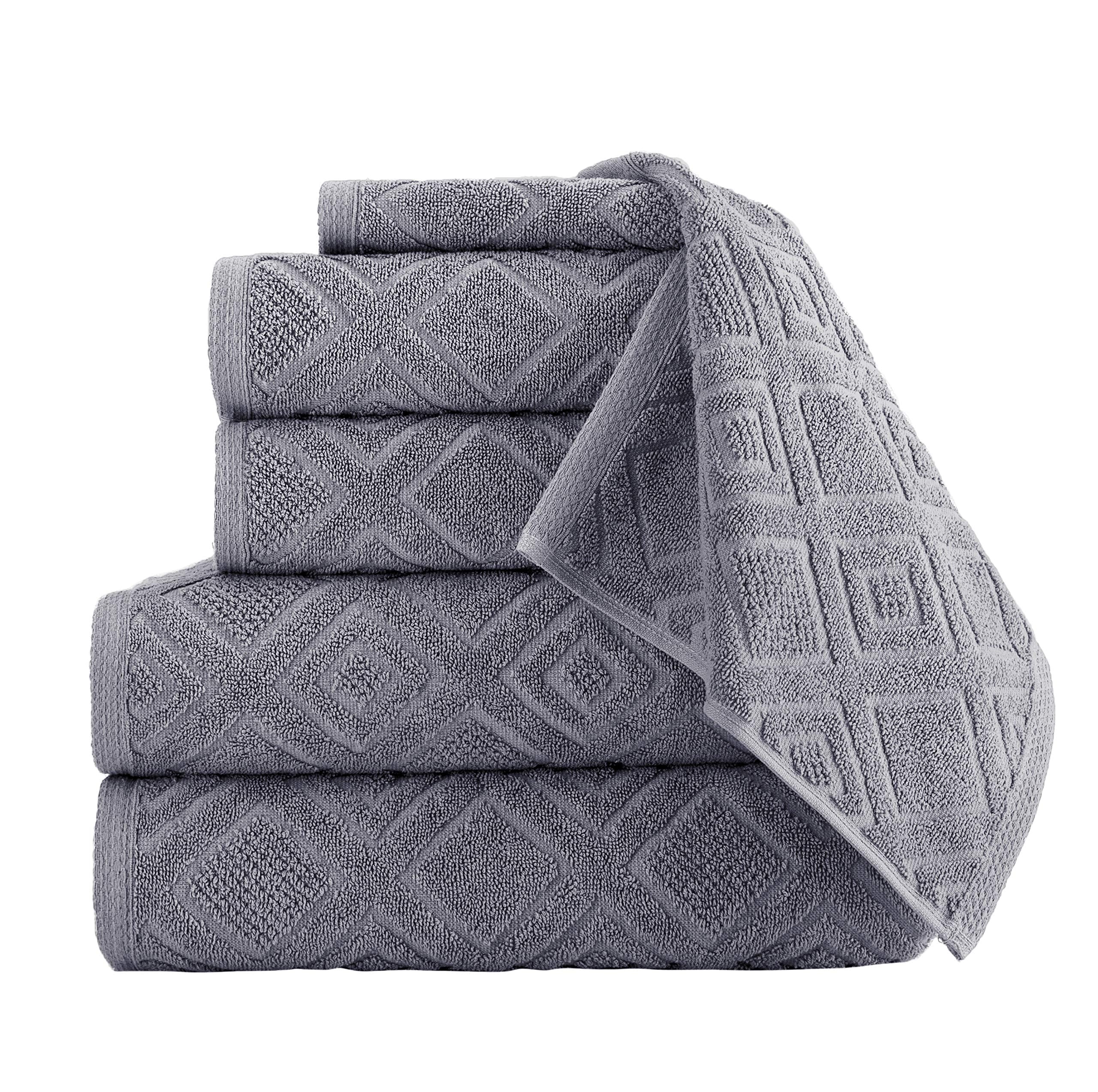 Luxury 6‑Piece Turkish Cotton Towel Set – Grey, Soft & Absorbent - Image 14