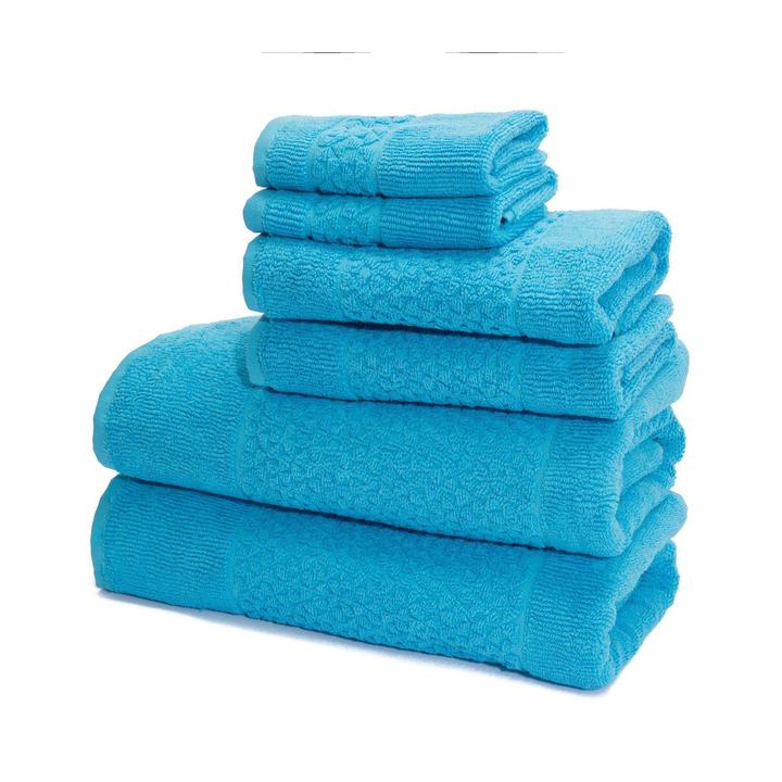 Mei-Tal Turkish Cotton Jacquard Towel Set of 6 - Image 13