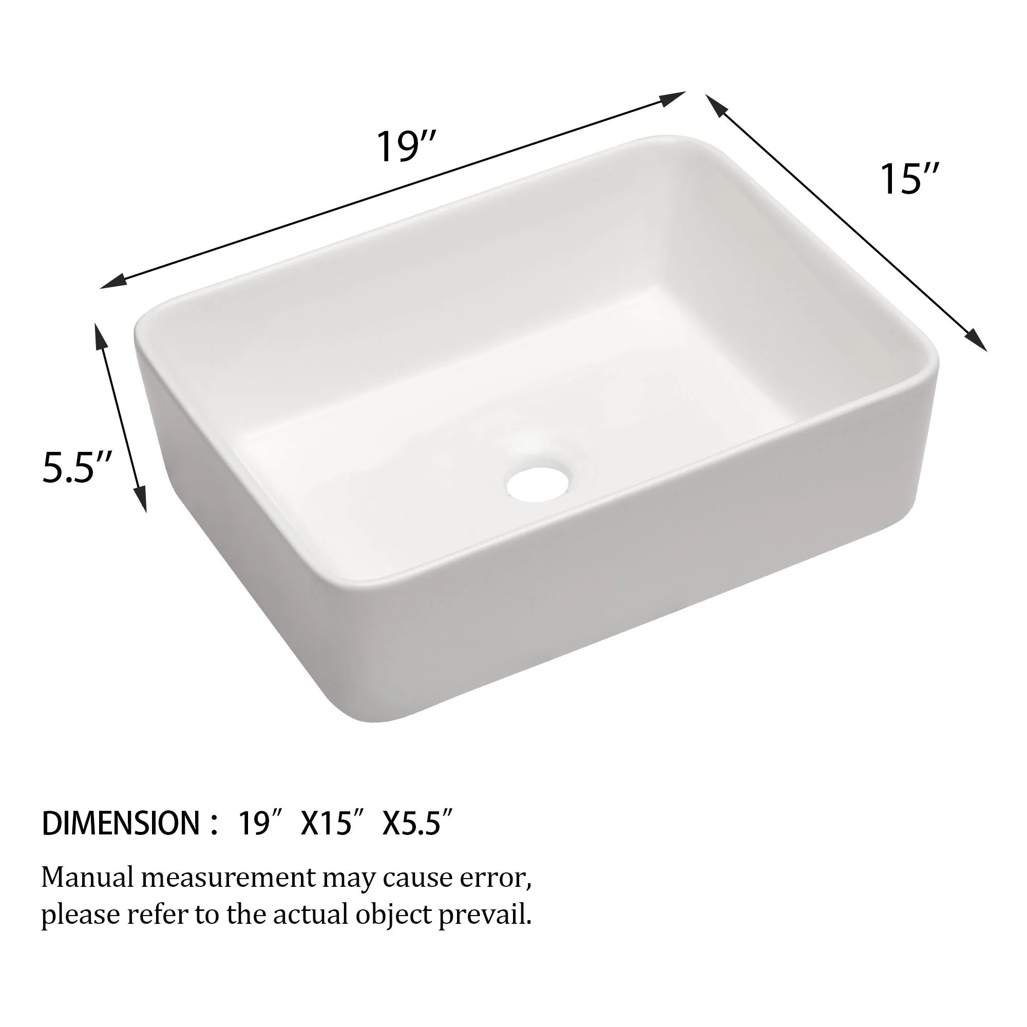 European Design Ceramic Rectangular Vessel Bathroom Sink by Couch - Image 12