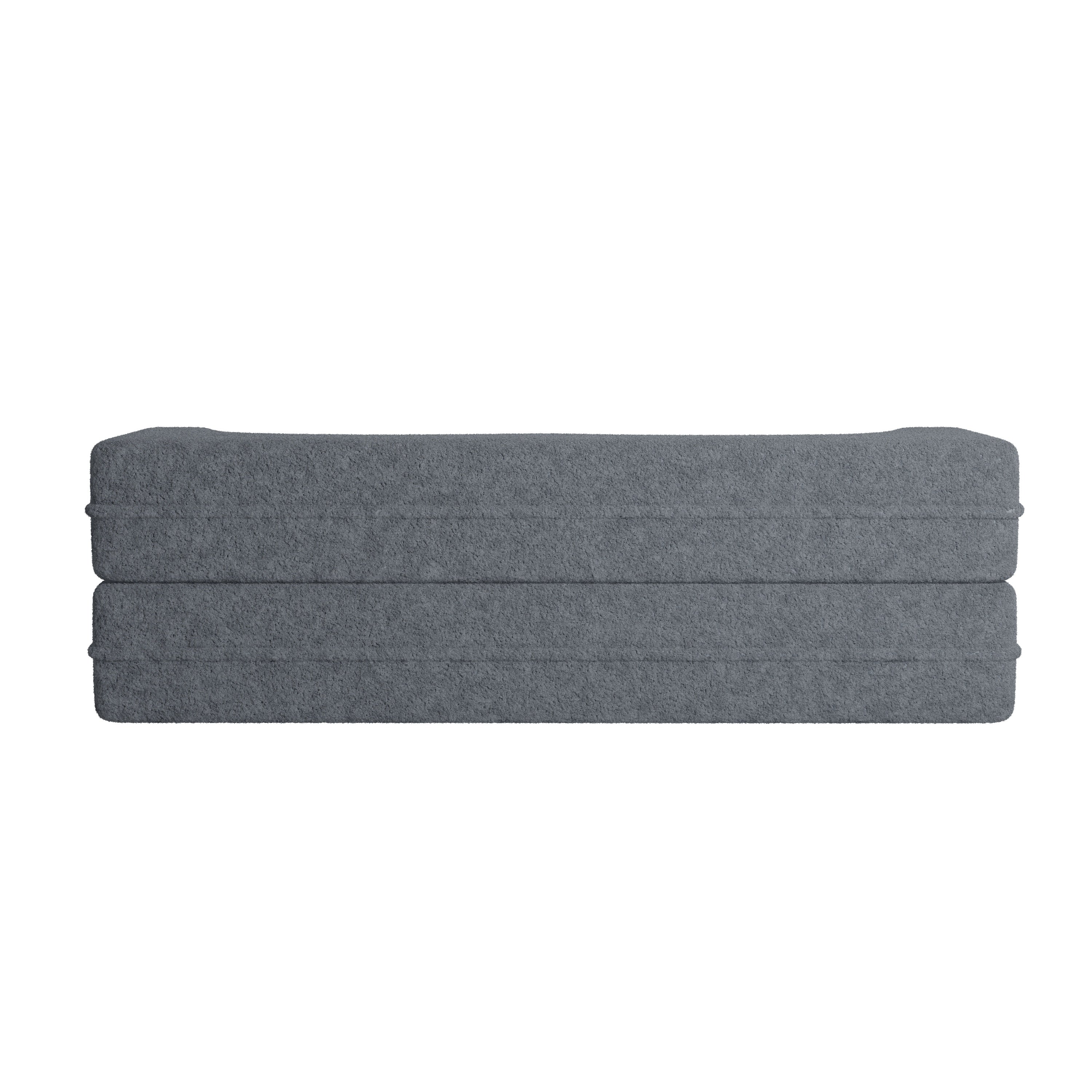 Modern Floor Sofa, with 2 Pillows, Grey - Image 15