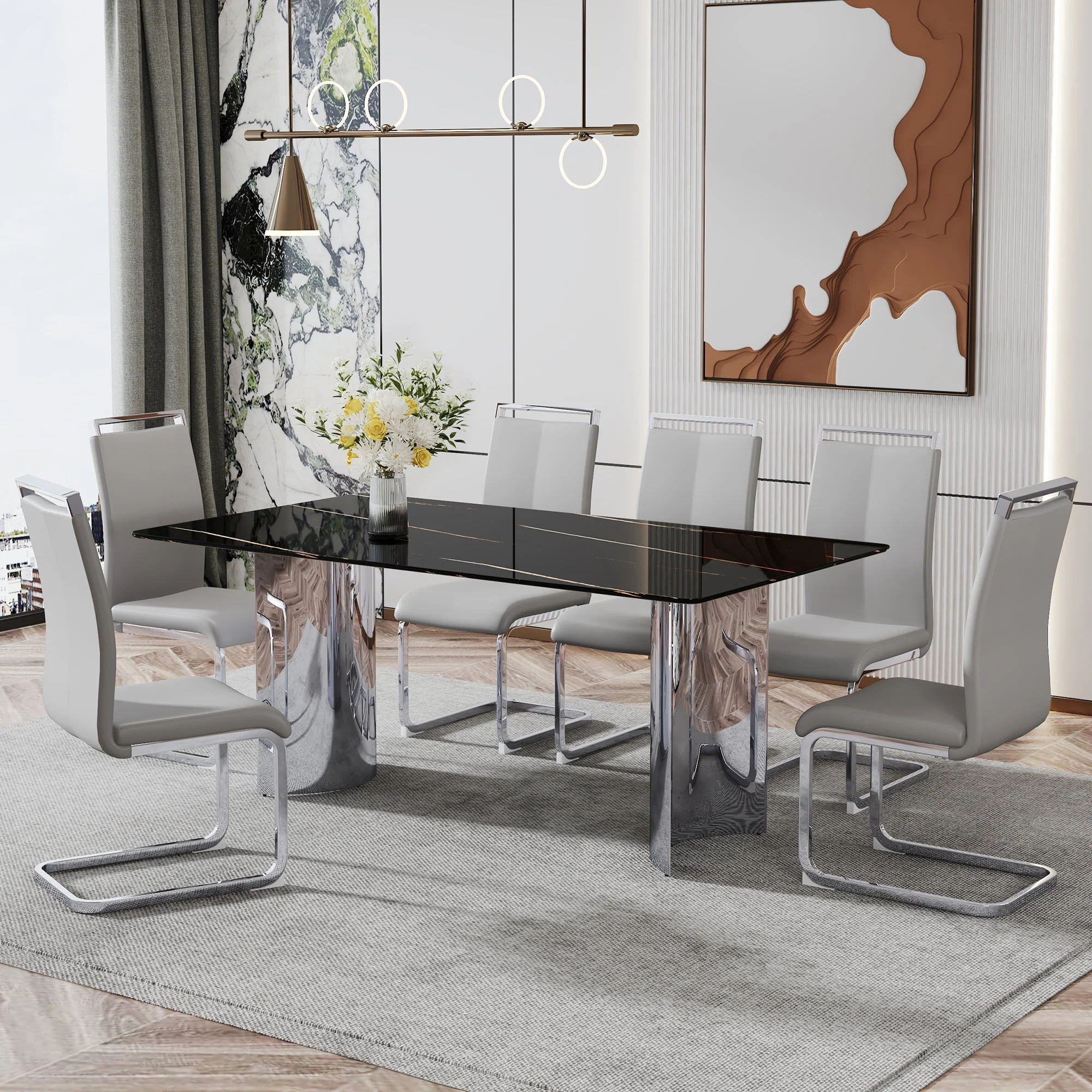 Modern Minimalist Dining Table - Image 9