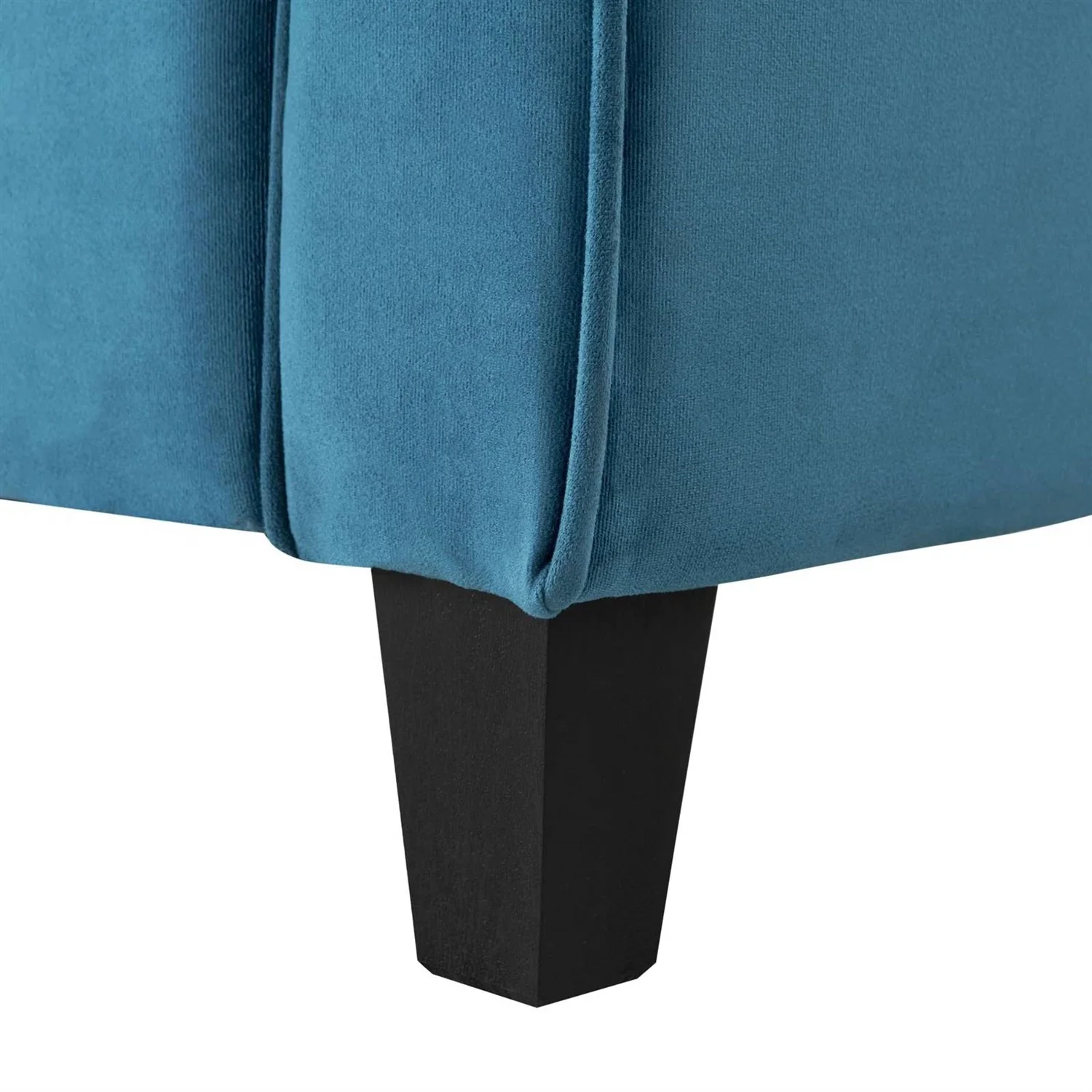 Upholstered Loveseat Sofa in Blue with Button Tufted Cushions - Image 4