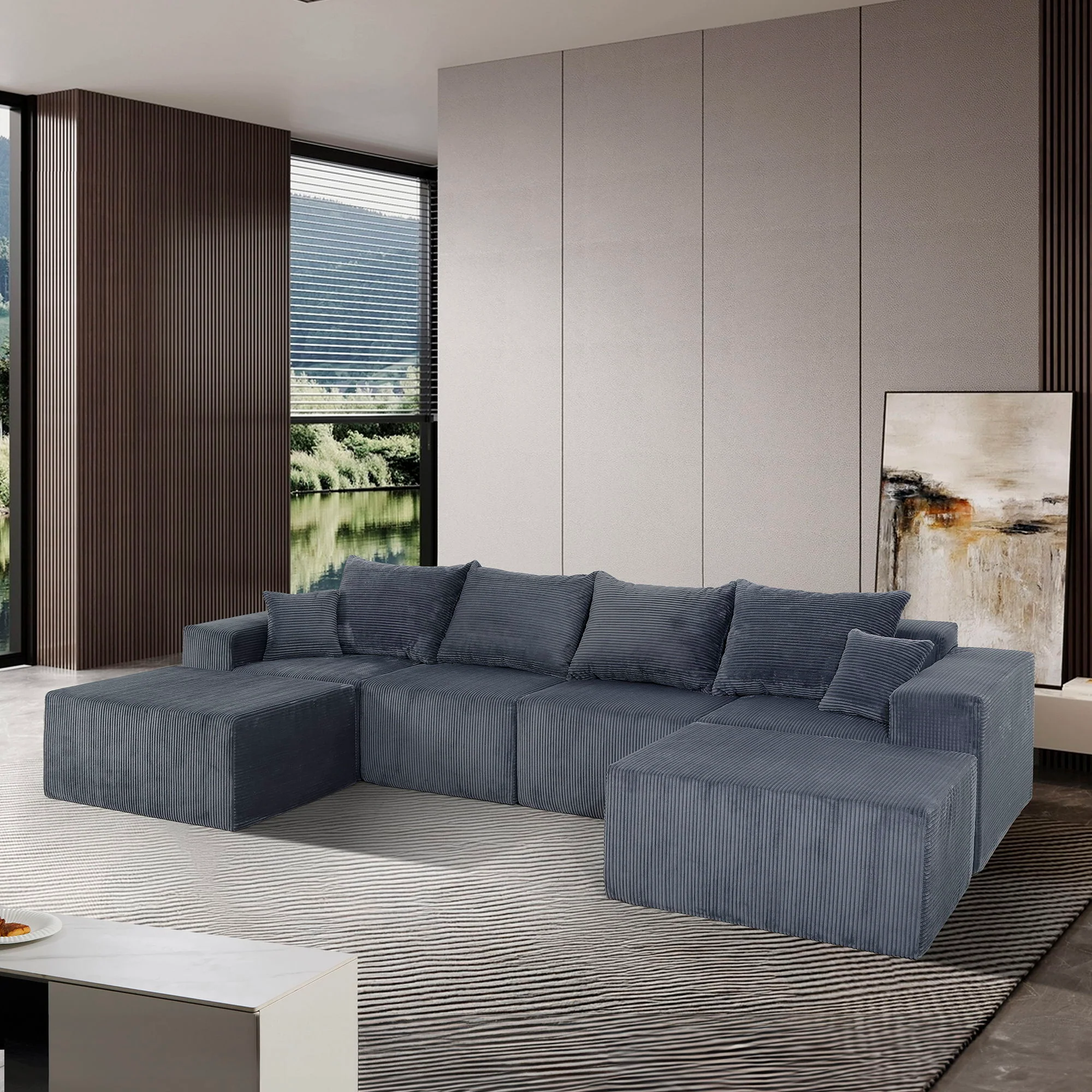 Modular Sectional Sofa, Convertible Couch With Chaise - Image 15