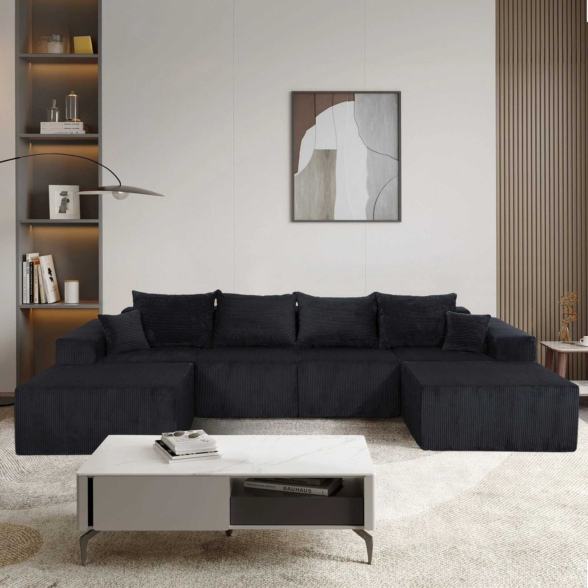 Modular Sectional Sofa, Convertible Couch With Chaise - Image 9