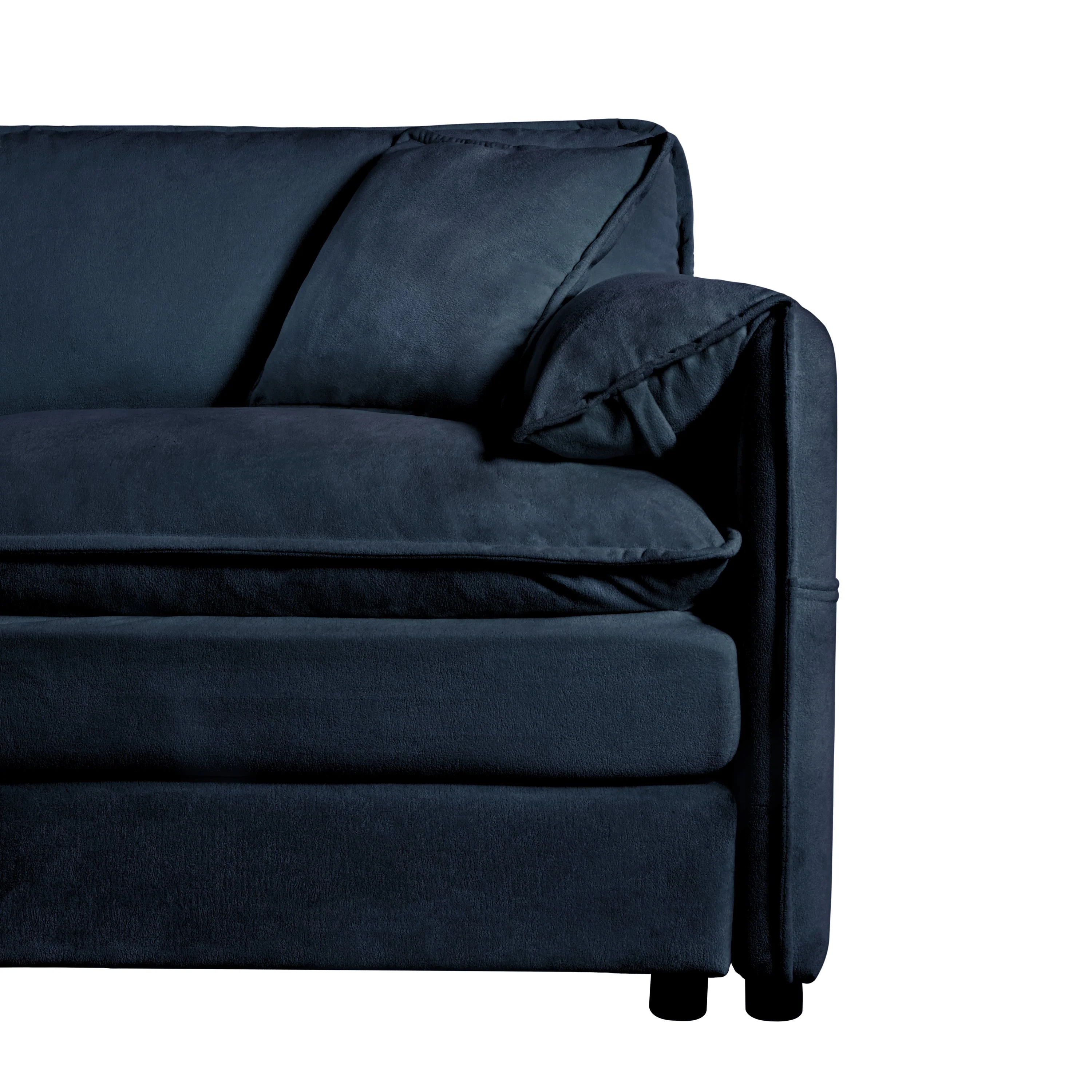 Modular Sectional Sofa, L Shaped Couch Set with Ottoman, Chenille, Blue - Image 12